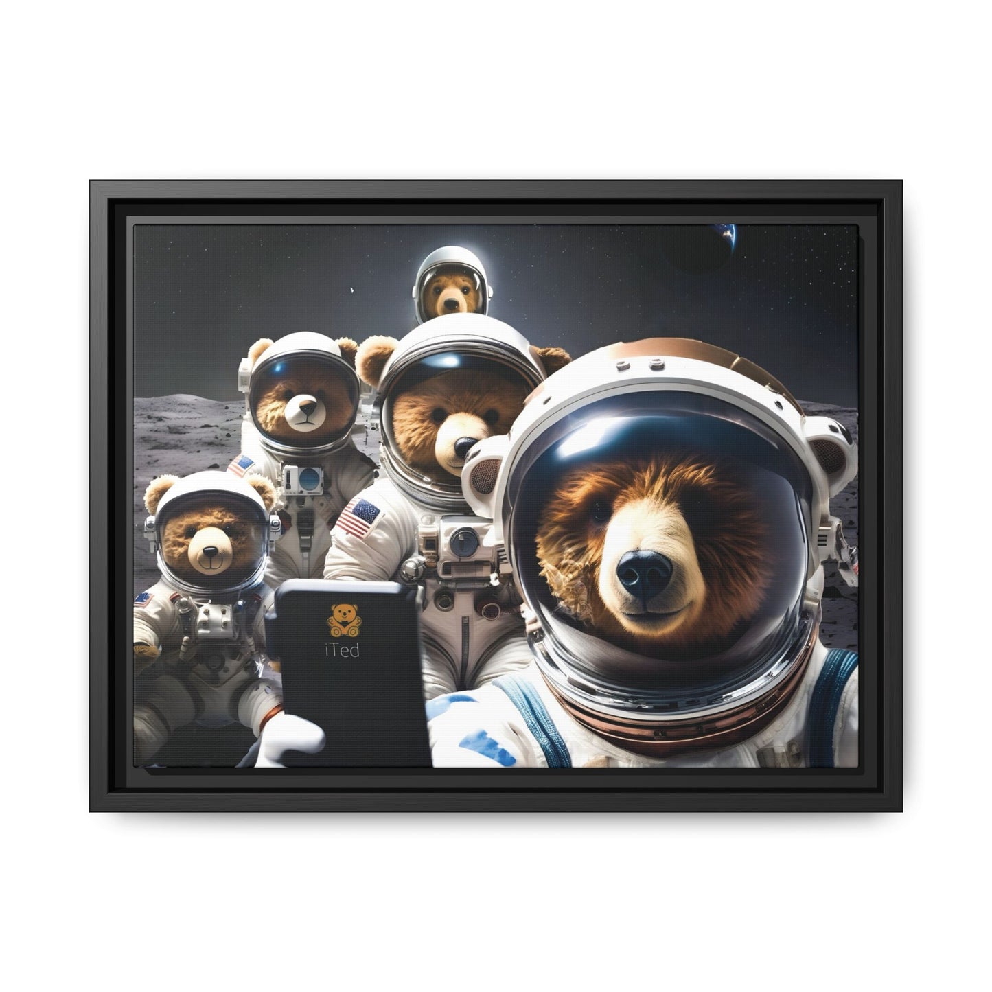 Canvas Print - Mooning Bear Selfie by Andrew McCarter