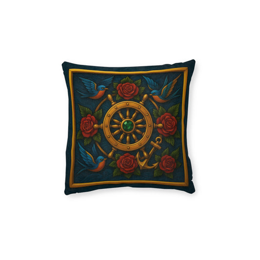 Square Pillow - The Sailor’s Sunset Reversible Cushion