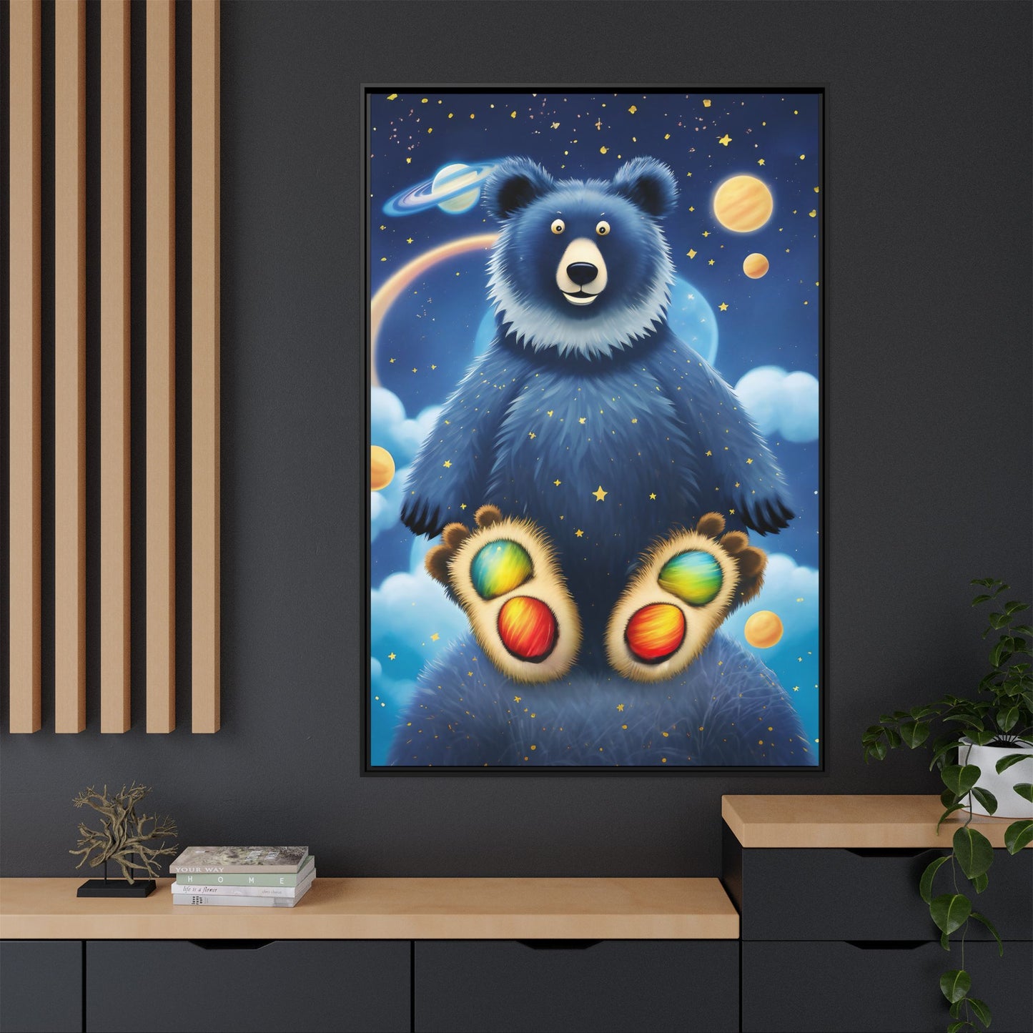 'Cosmic Pawprints' by Andrew McCarter - Canvas Art