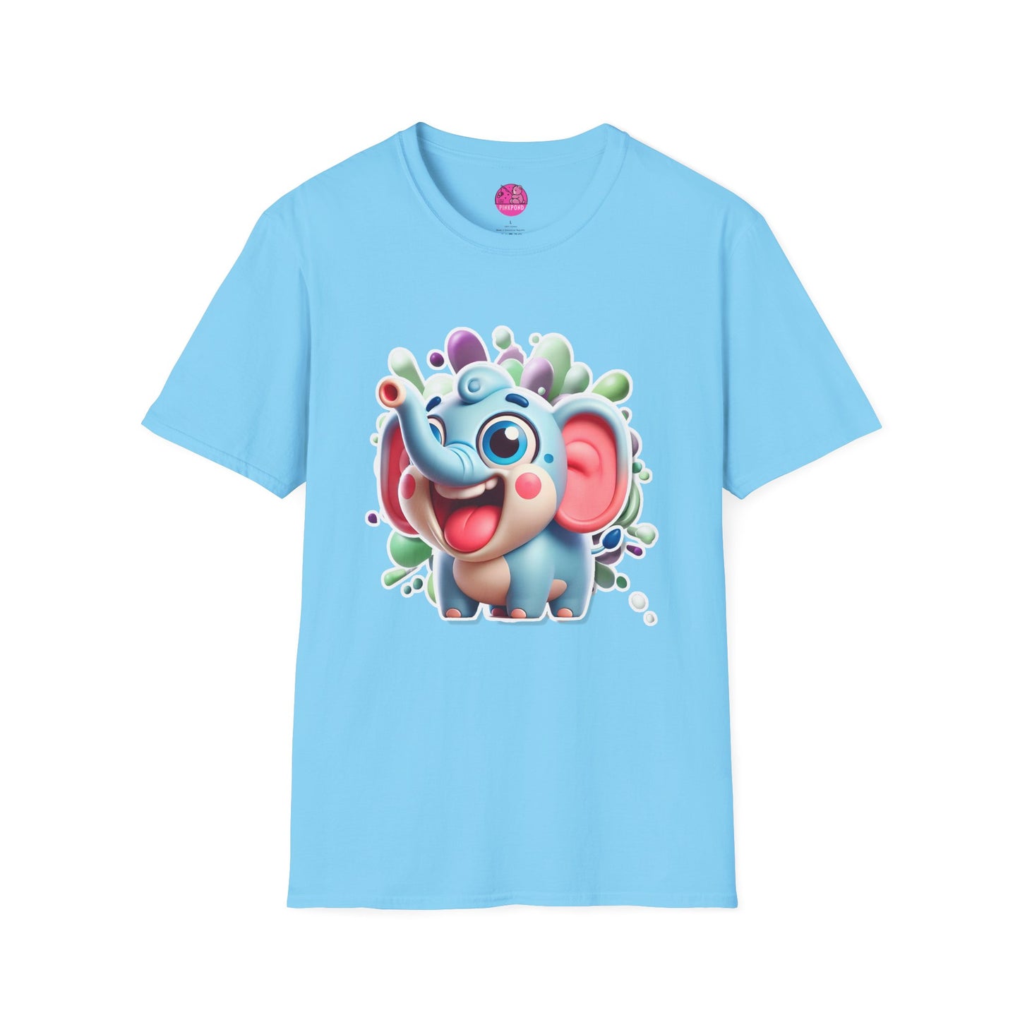 Eugene the Elephant T-Shirt - Unisex Softstyle Tee with Big Ears and Playful Charm