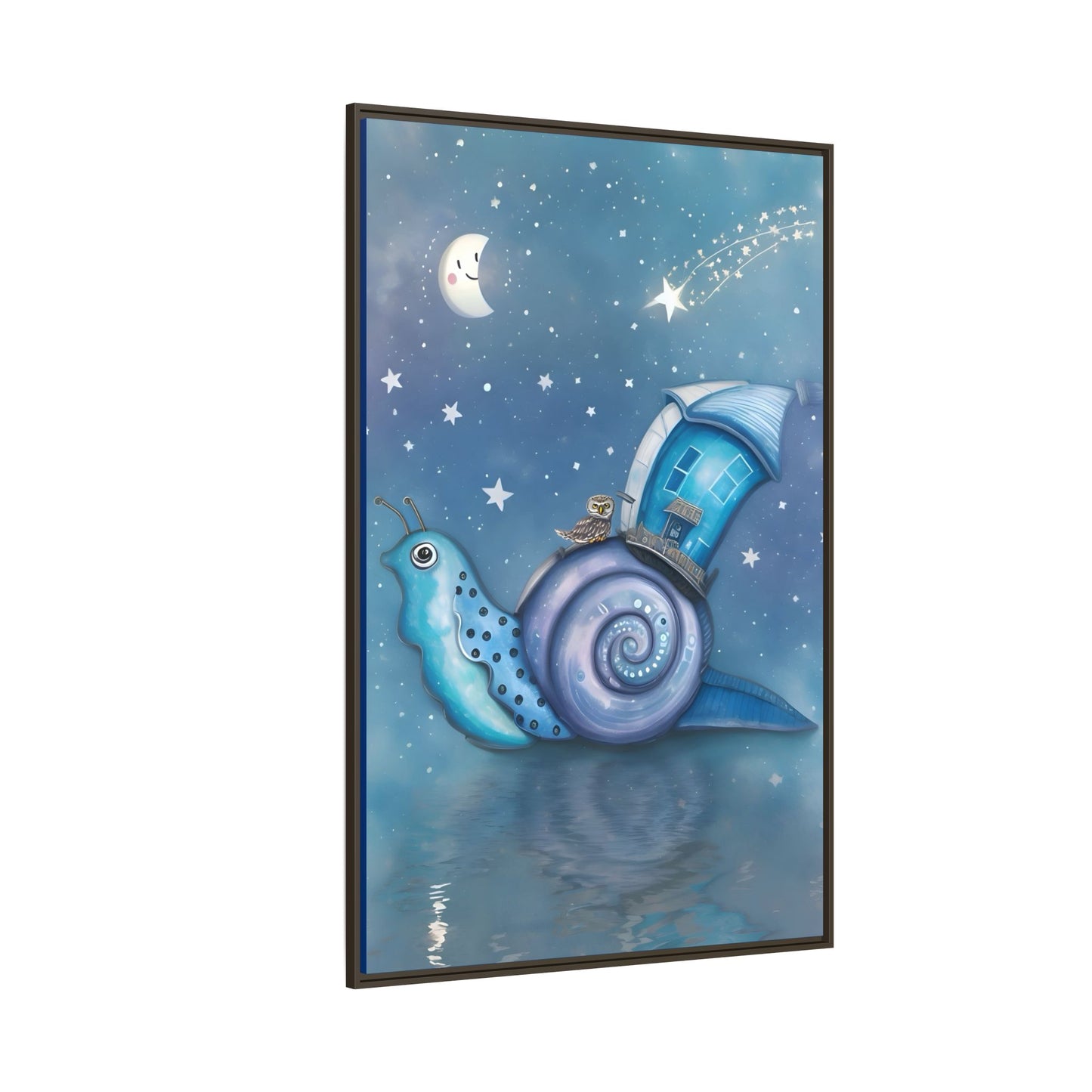 The Owl and the Snail Glided Upon a Sea of Stars by Andrew McCarter  - Canvas Print