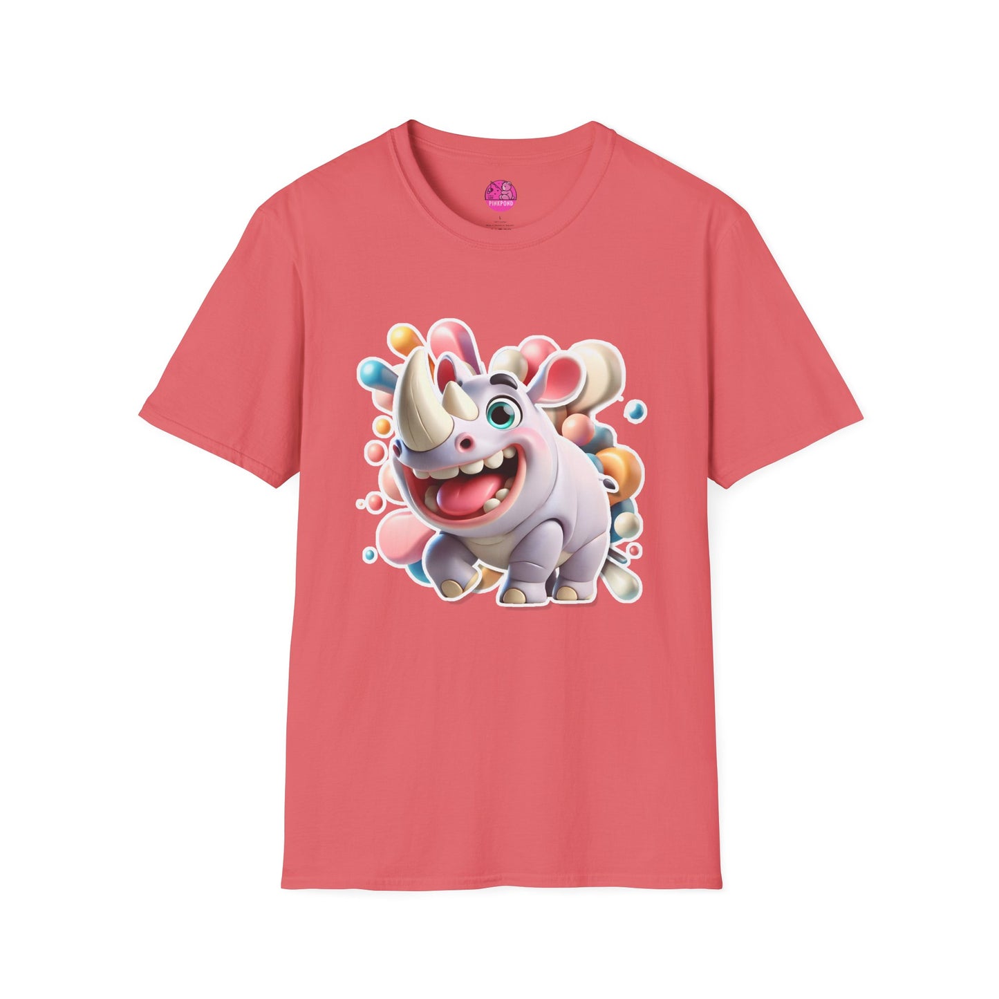 Ronnie the Rhino T-Shirt – Big Energy, Bigger Smiles! - Unisex Softstyle Tee
