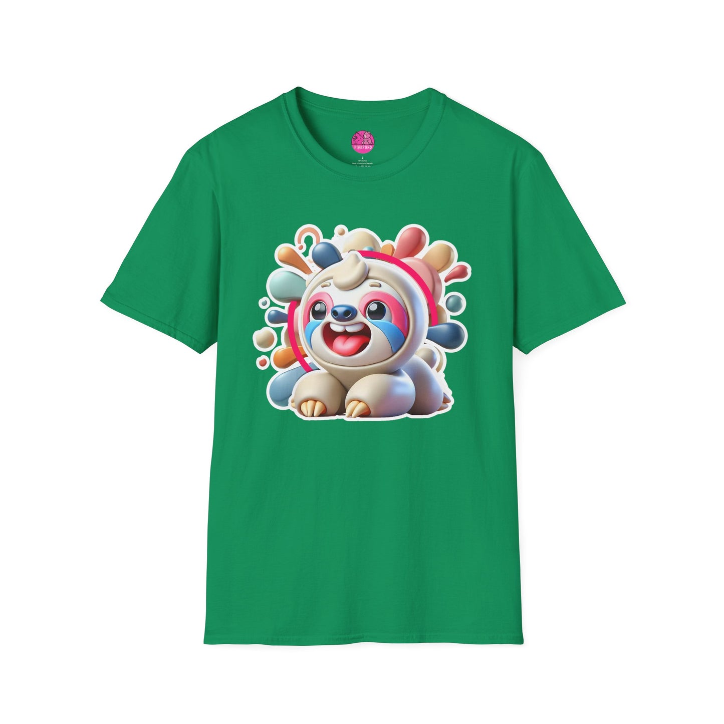 Sylvester Sloth Chill Tee - Laid-Back and Playful Unisex Softstyle T-Shirt for Sloth Lovers