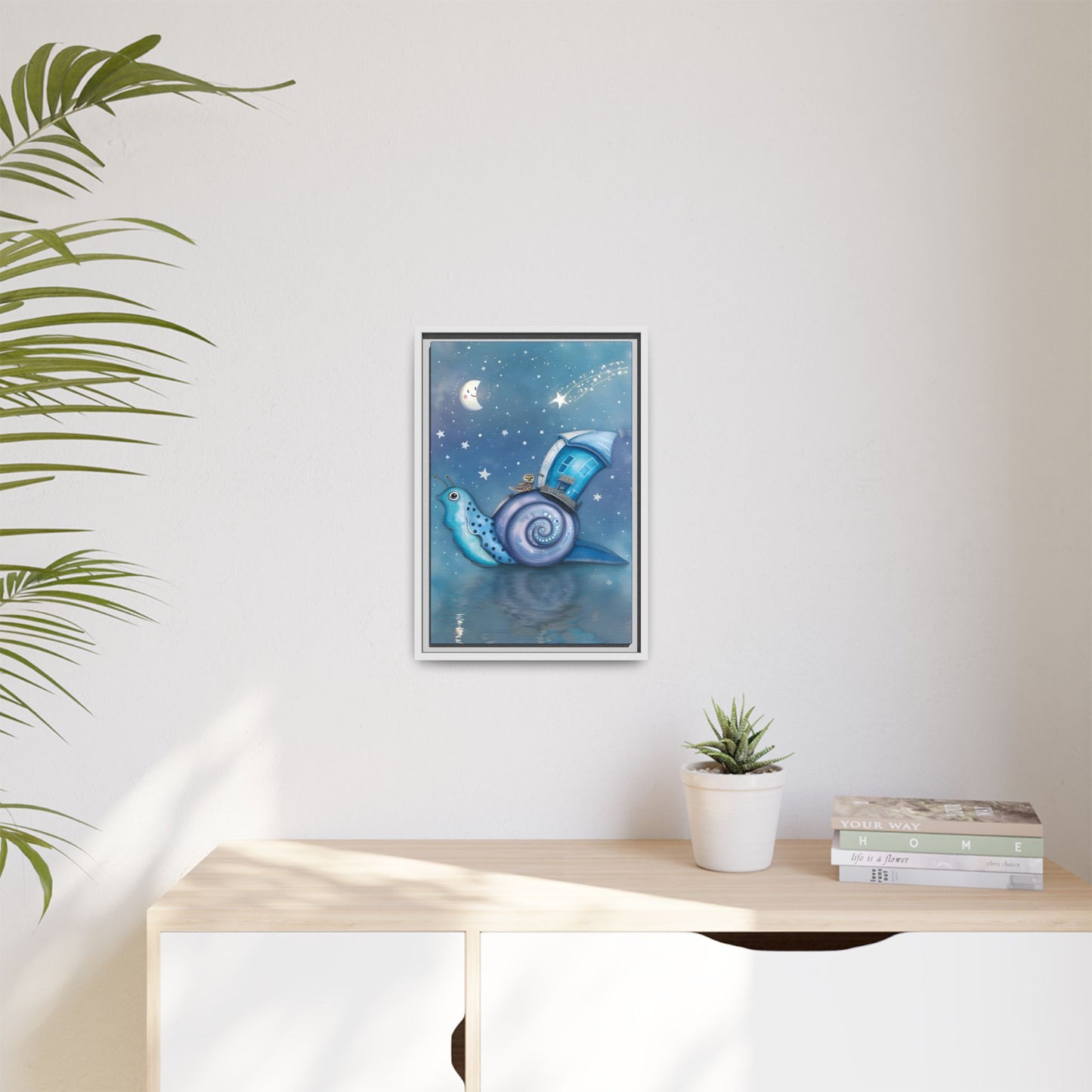 The Owl and the Snail Glided Upon a Sea of Stars by Andrew McCarter  - Canvas Print