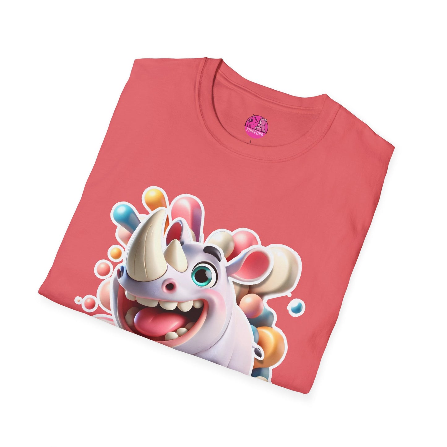 Ronnie the Rhino T-Shirt – Big Energy, Bigger Smiles! - Unisex Softstyle Tee