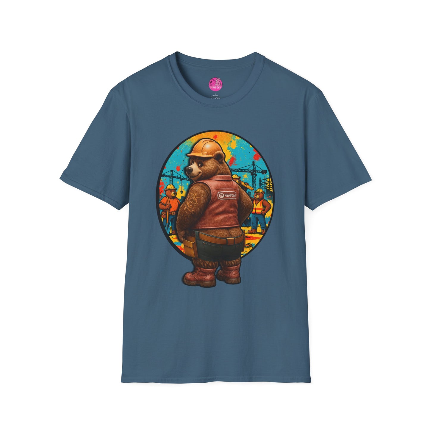 Graphic Tee Builder’s Bum Bear Unisex Softstyle T-Shirt