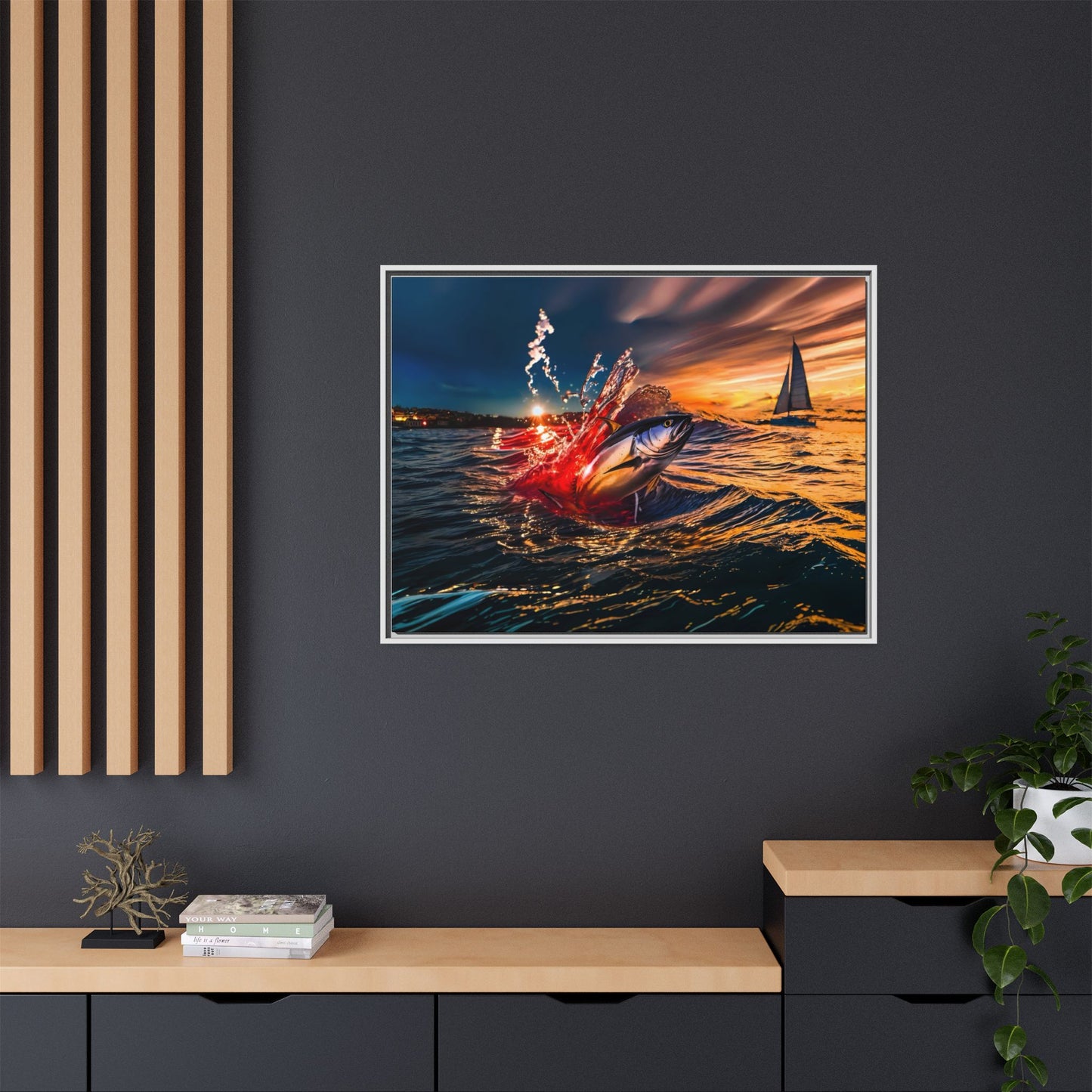 "The Leap" by Andrew McCarter - Ocean Canvas Art.