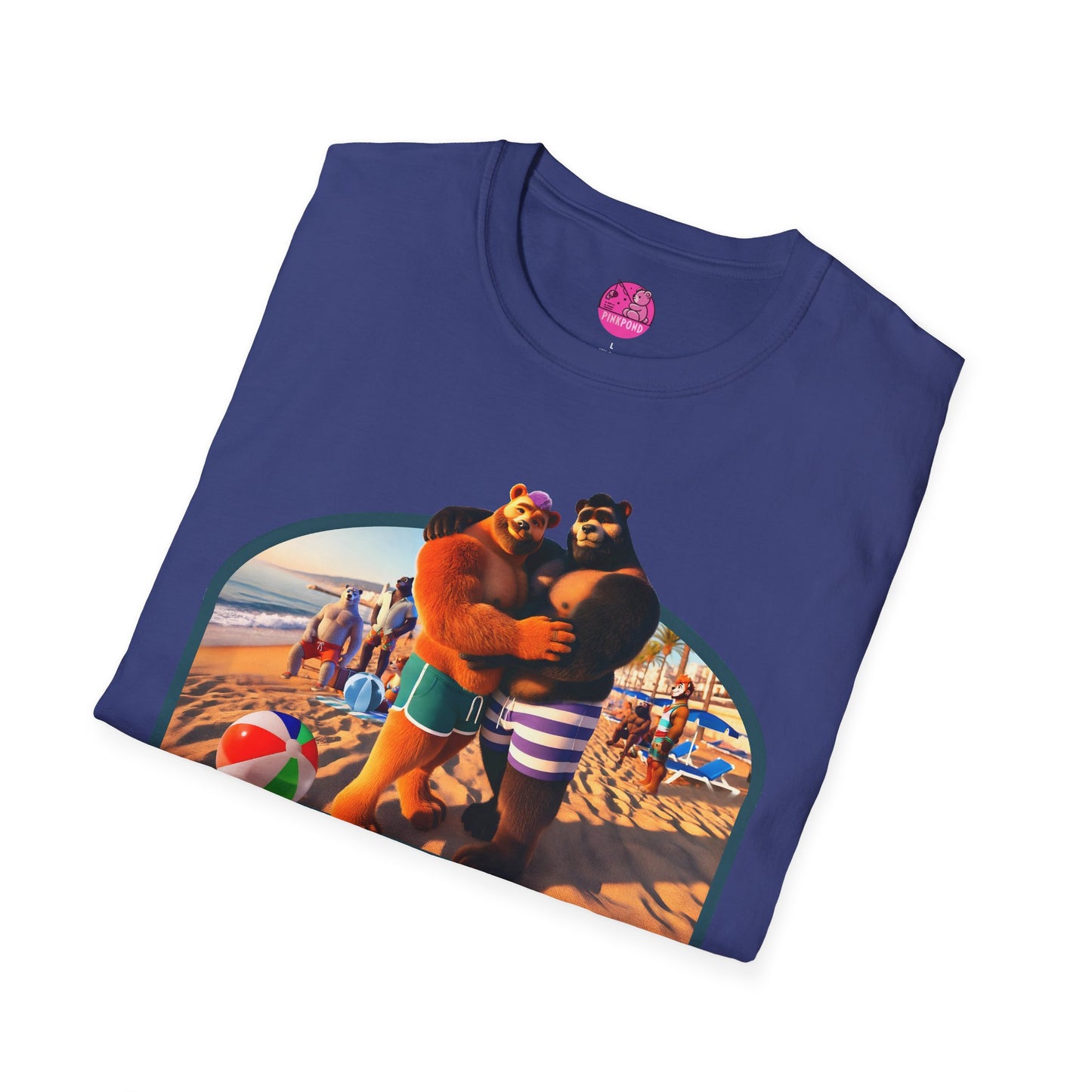 Beach Life Bears Unisex T-Shirt - Mikey & Max Tee by PinkPond