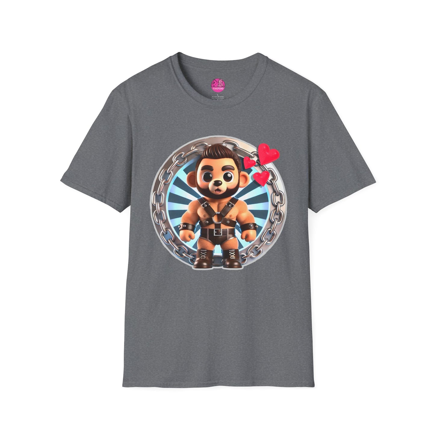 Love Struck Cub – Cute & Bold Chibi Bear T-Shirt