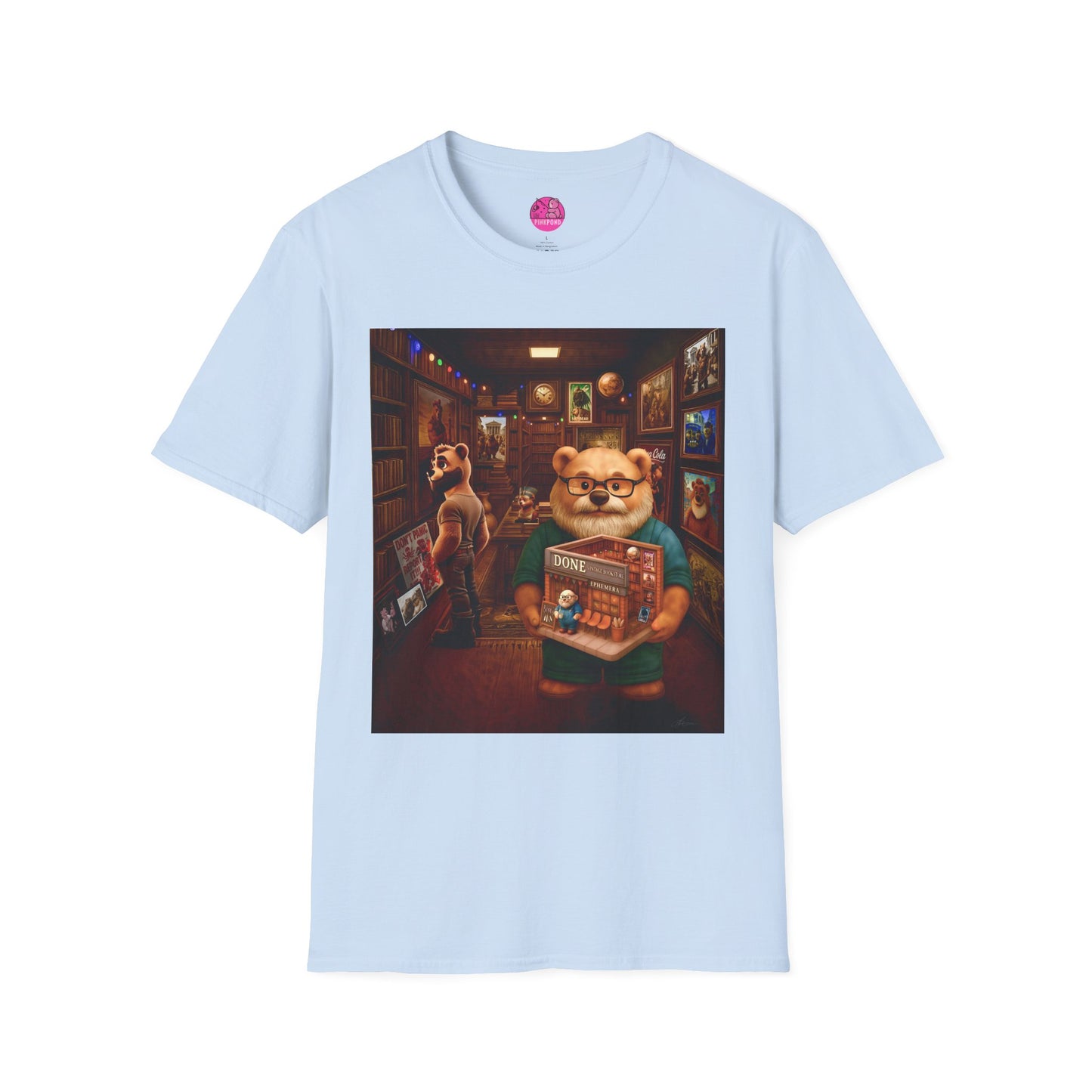 Vintage Bookstore Bear T-Shirt