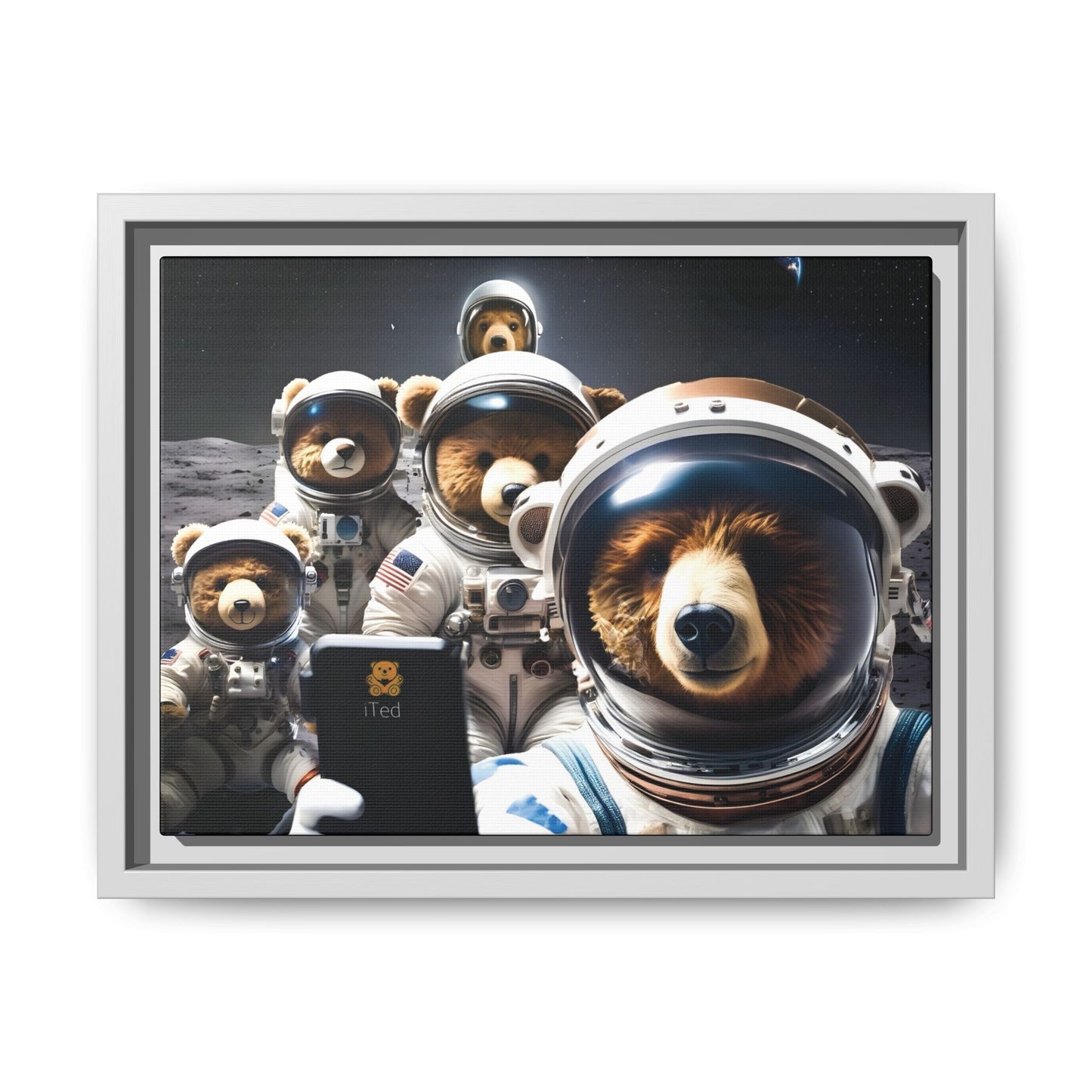 Canvas Print - Mooning Bear Selfie by Andrew McCarter