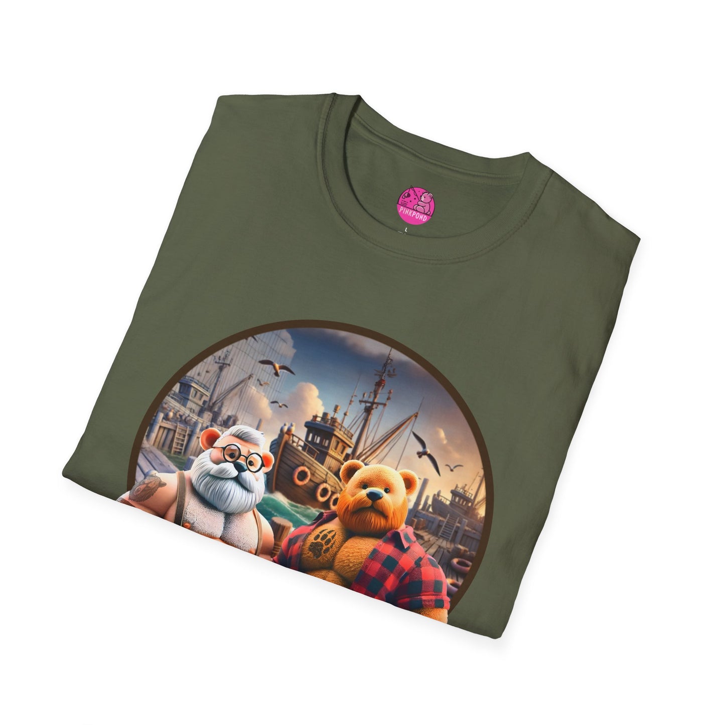 Dockside Daddies T-Shirt - Rugged Bear Seafaring Vibes Tee