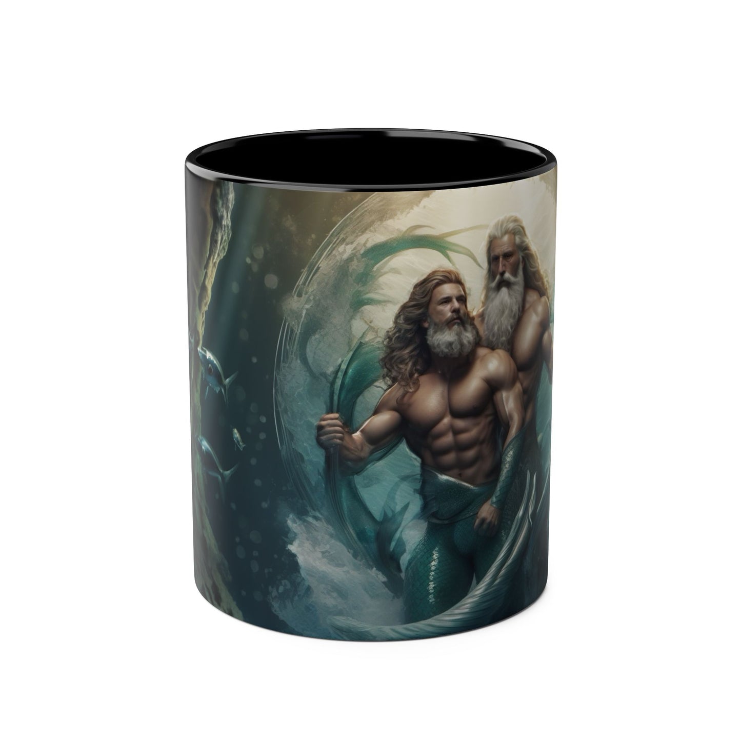 Mug: The Ocean's Legacy Mythical Mermen Design 11oz