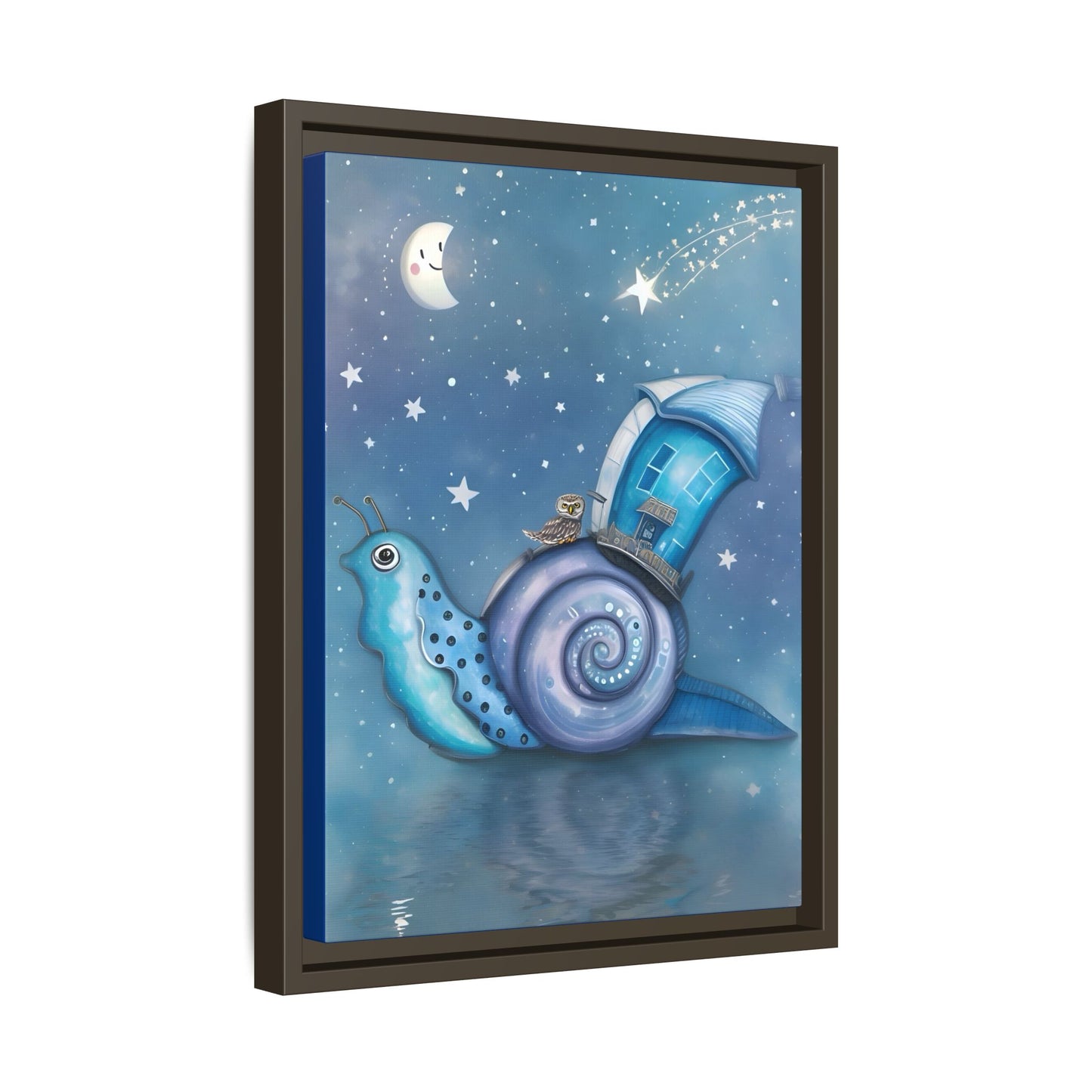 The Owl and the Snail Glided Upon a Sea of Stars by Andrew McCarter  - Canvas Print