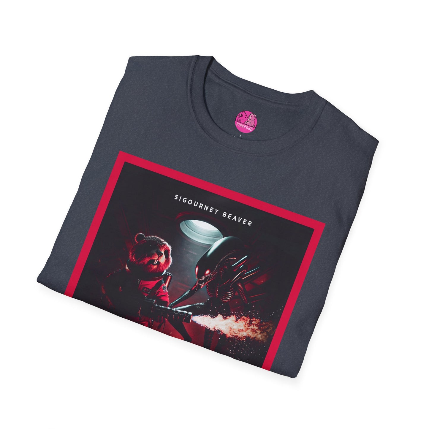 Red Alert Alien Parody Sci-Fi T-Shirt Featuring Sigourney Beaver