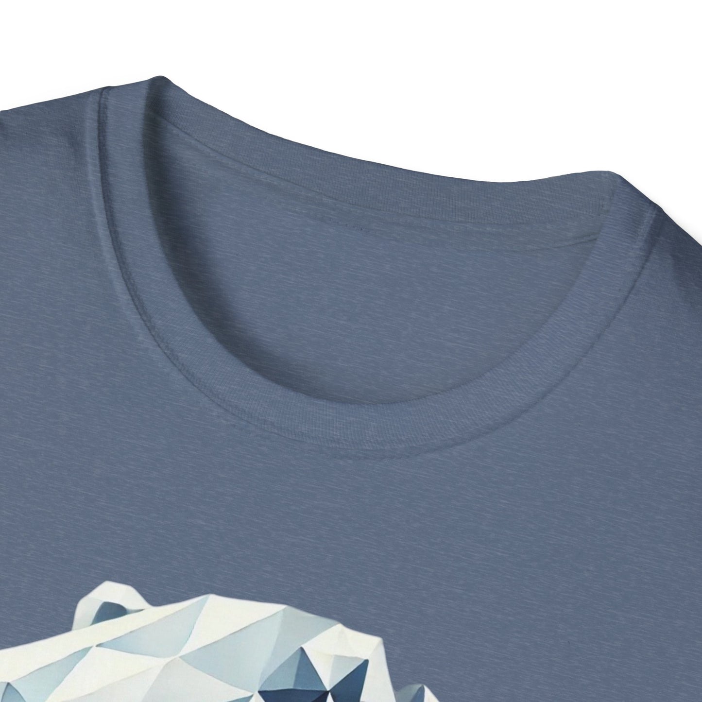 Geometric Bear Graphic Unisex Softstyle T-Shirt
