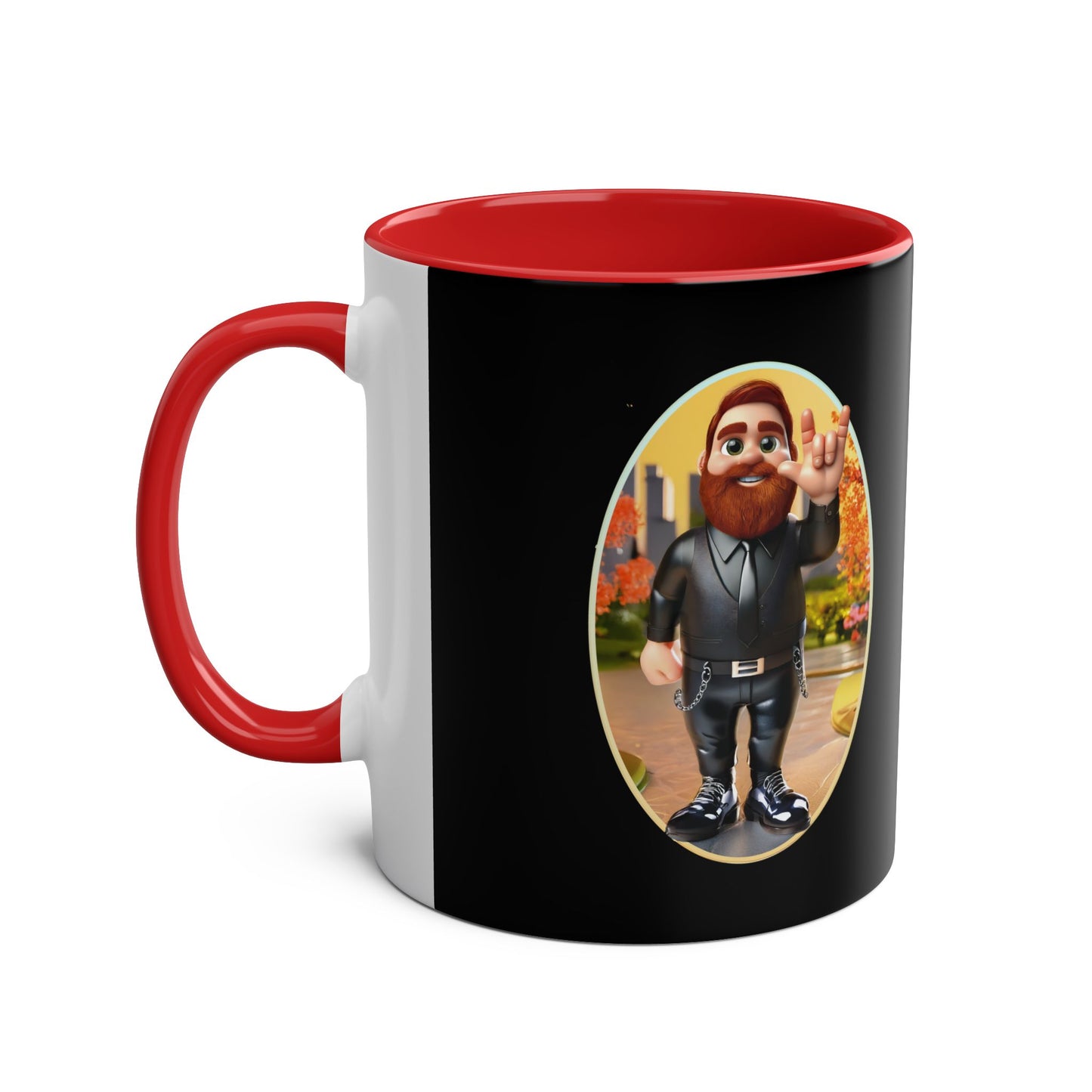 Lucky the Leather Bear - American Sign Language (ASL) Love Sign Inclusive Mug