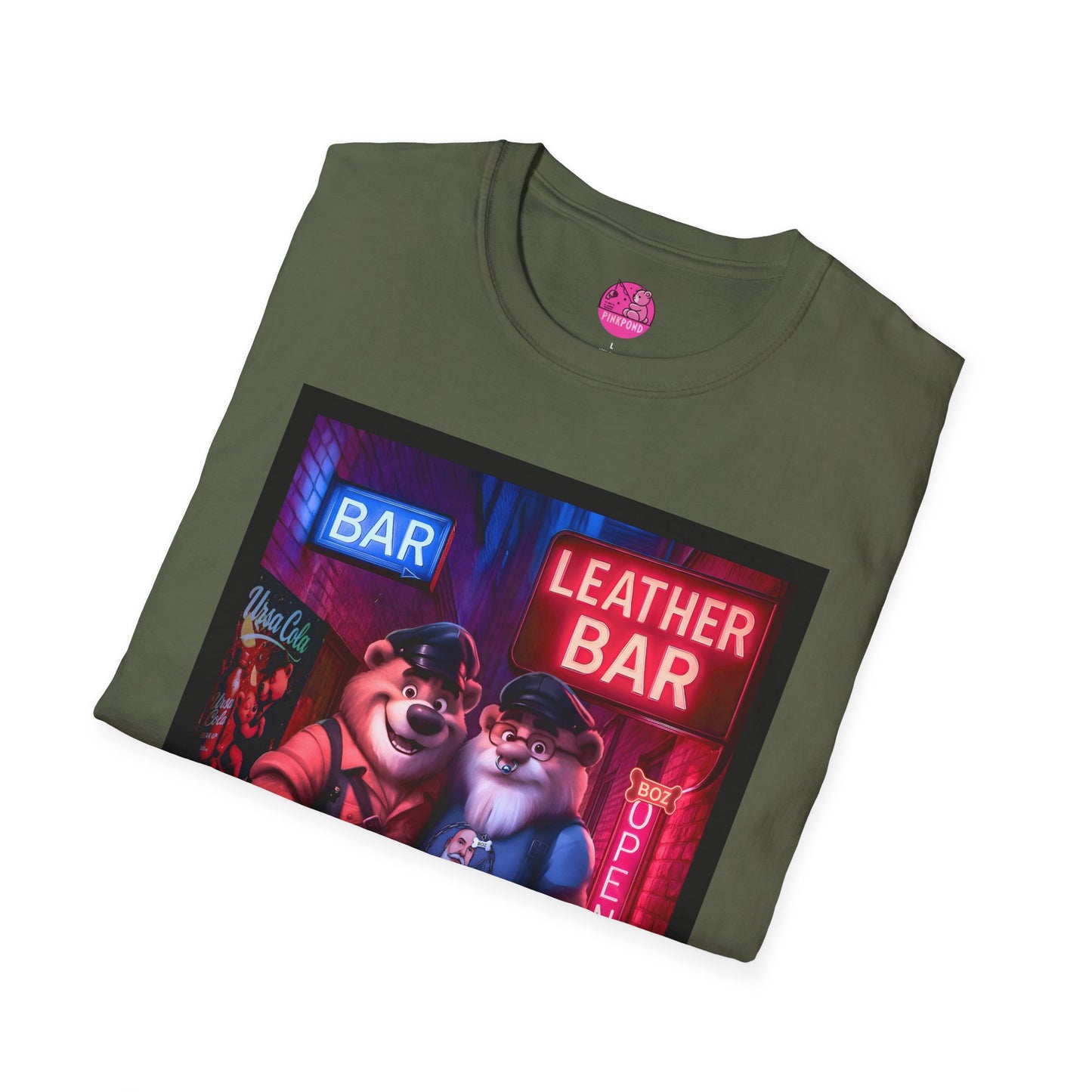 Pup Boz Bear T-Shirt - Exclusive PinkPond Artwork of Boz Lee Schmick