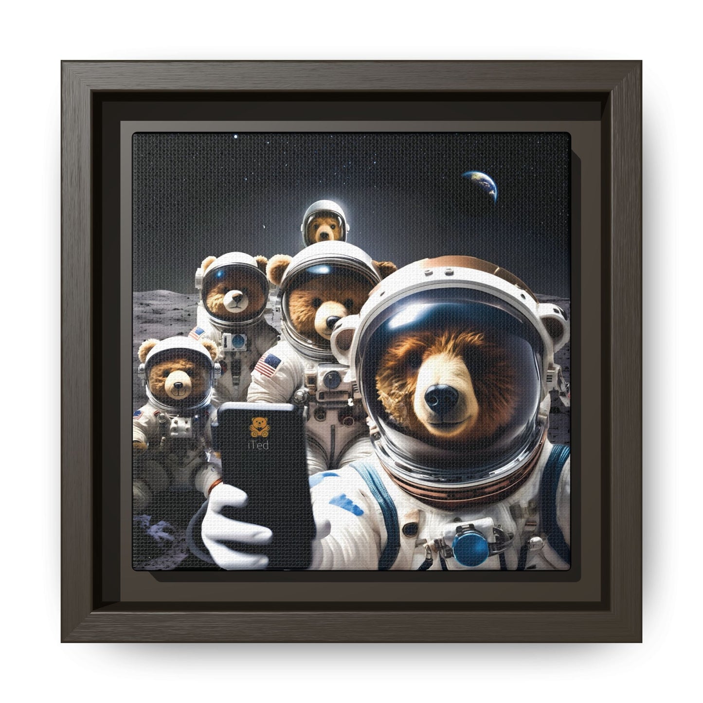 Canvas Print - Mooning Bear Selfie by Andrew McCarter