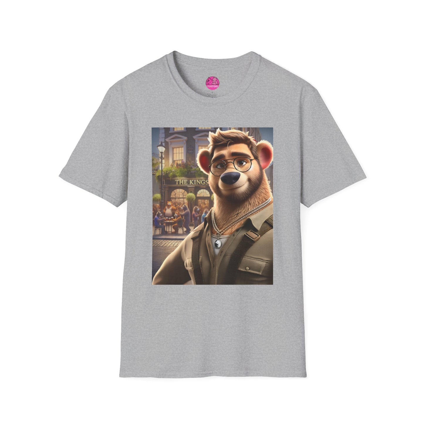 Bear T-Shirt - The King's Arms in Soho Design by PinkPond