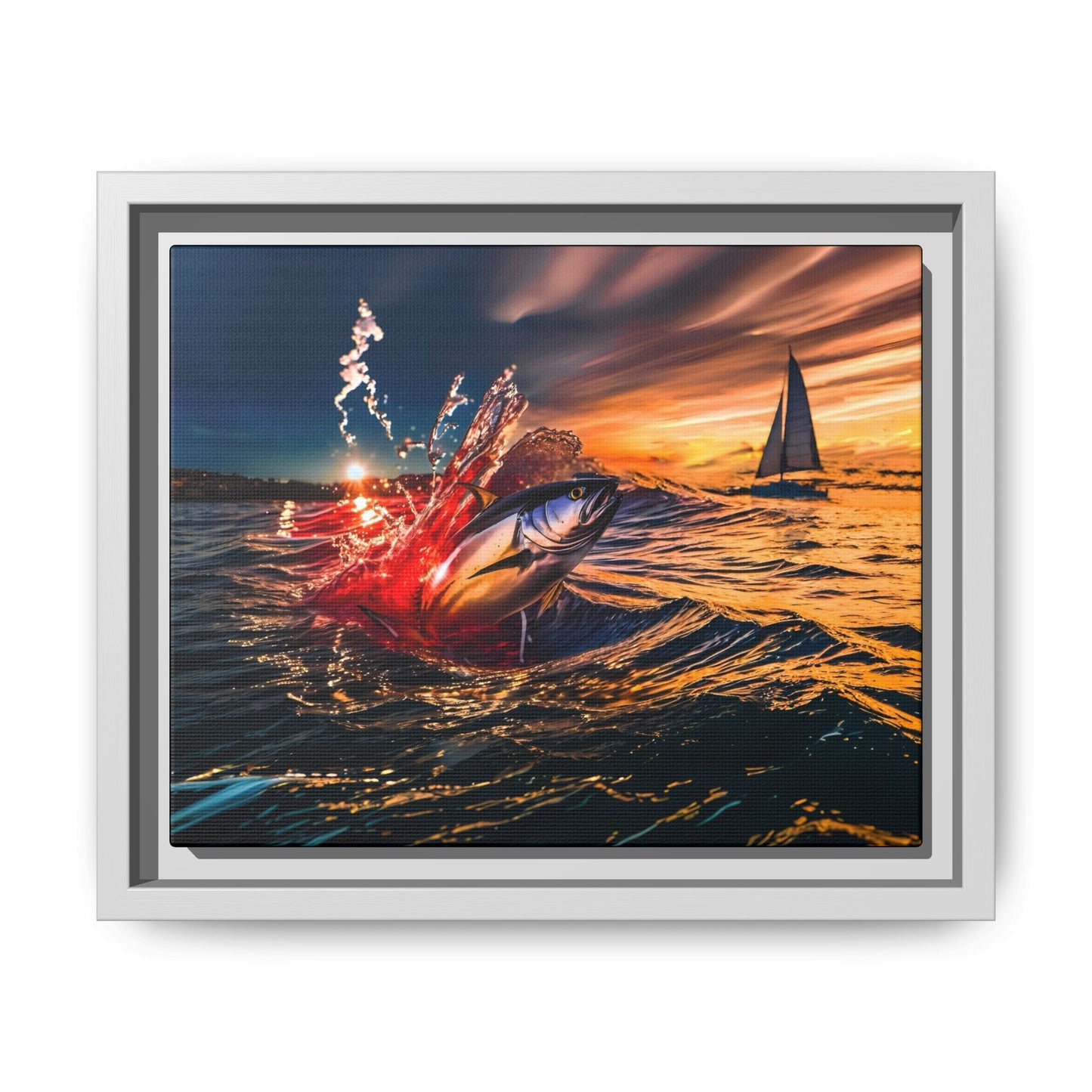 "The Leap" by Andrew McCarter - Ocean Canvas Art.