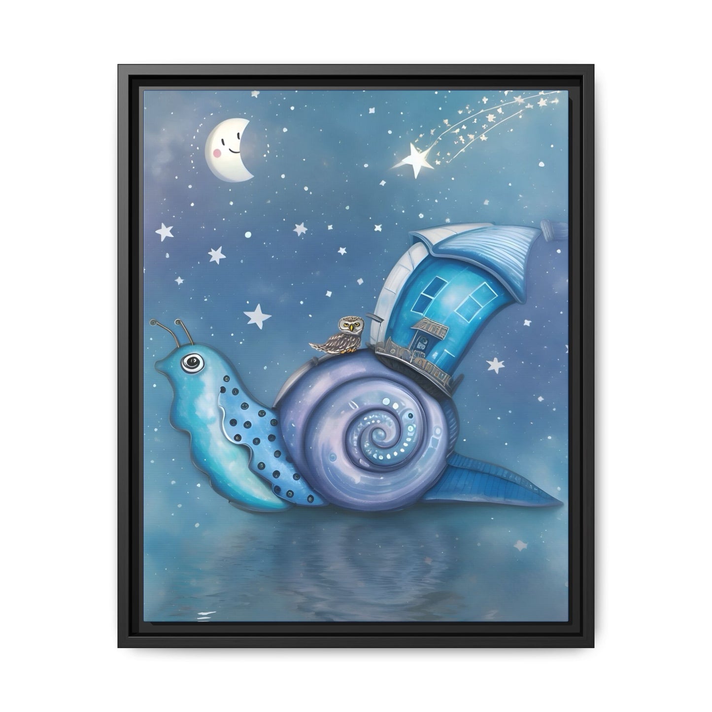 The Owl and the Snail Glided Upon a Sea of Stars by Andrew McCarter  - Canvas Print