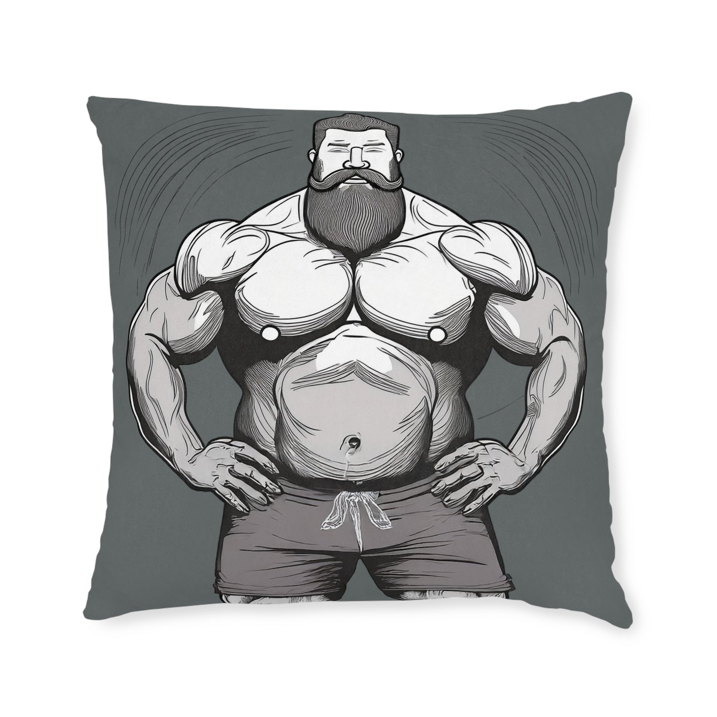 Square Pillow - PinkPond Bear Strength & Global Roar 12x12 Inch Double-Sided Cushion