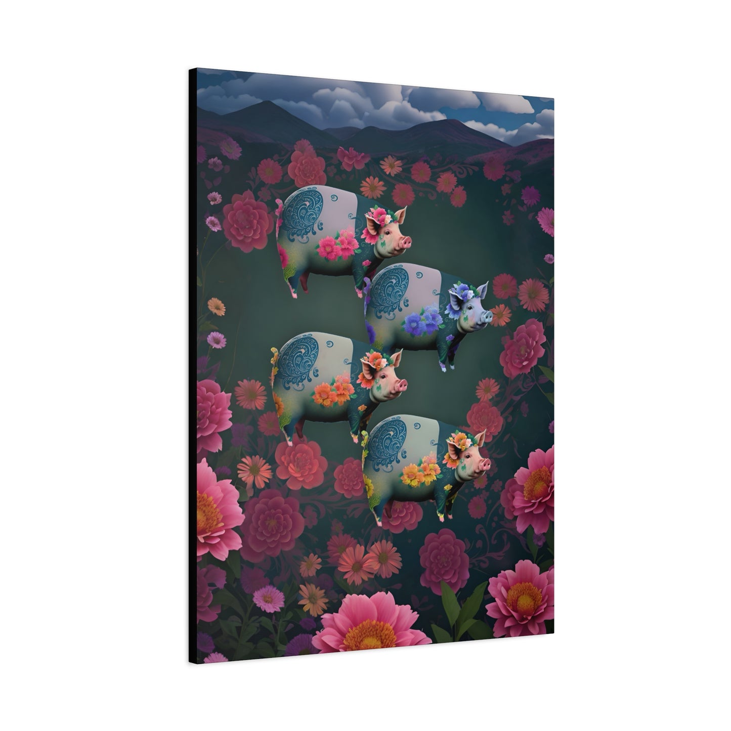 ‘Floral Flight’ Canvas Print by Andrew McCarter