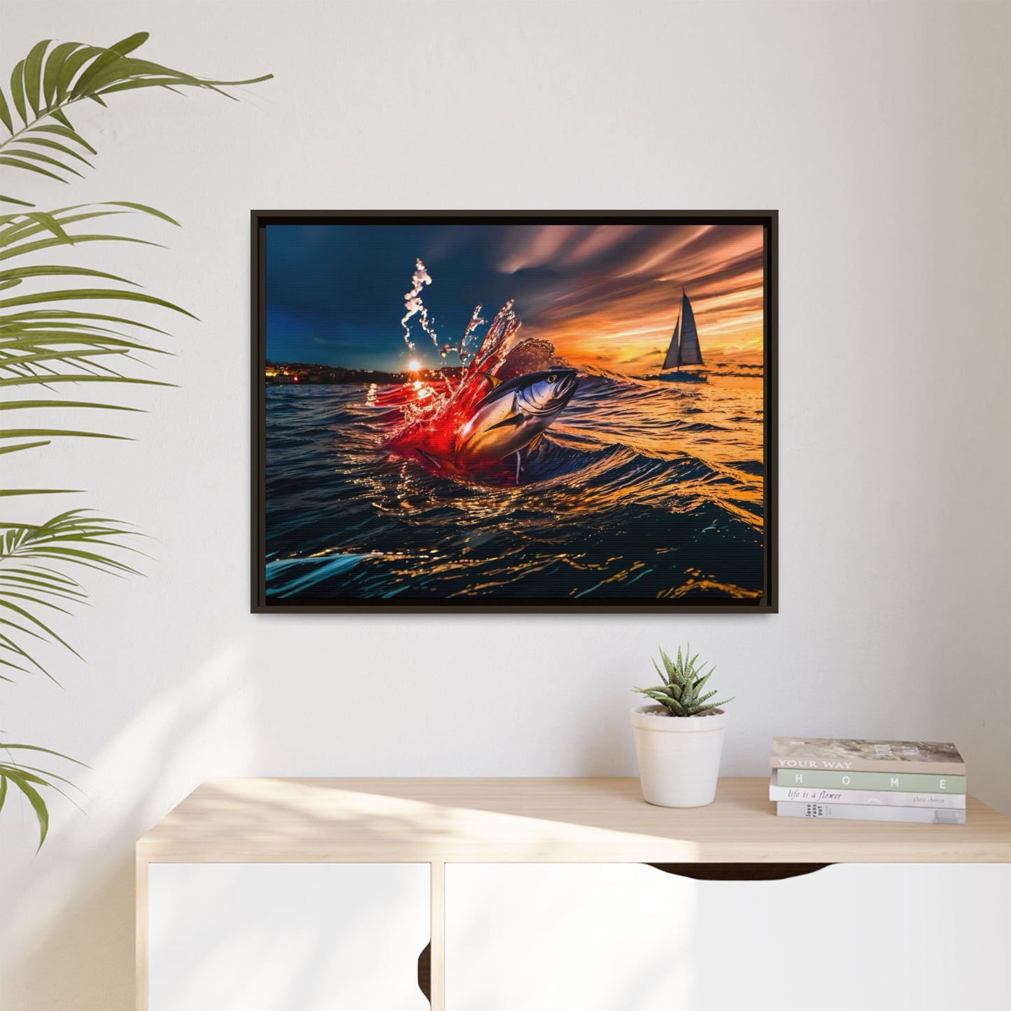 "The Leap" by Andrew McCarter - Ocean Canvas Art.