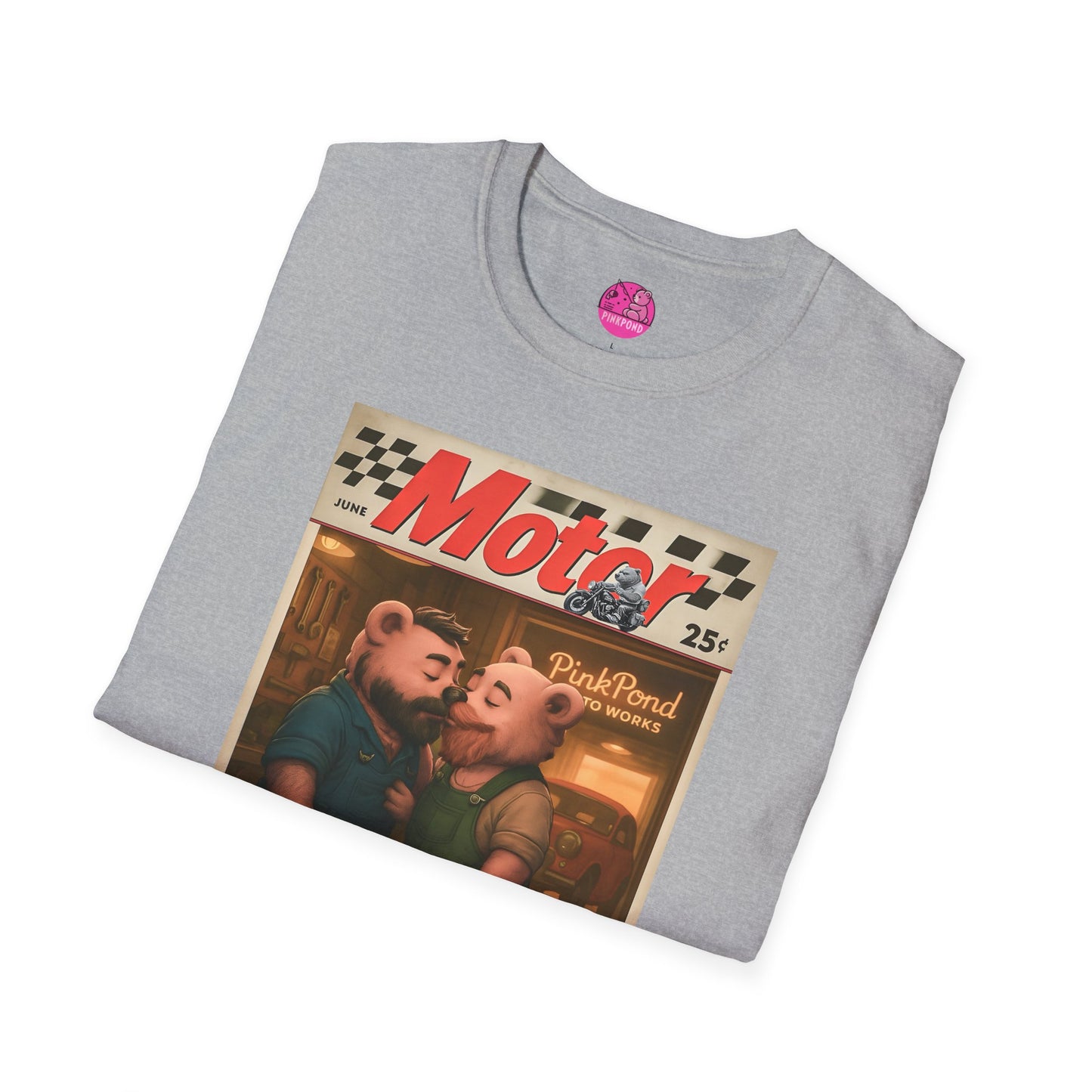 Bear Retro 1950s Motor Magazine T-Shirt