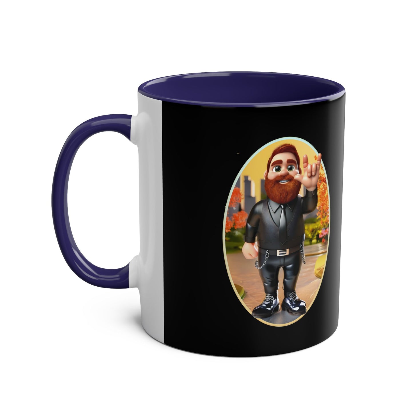 Lucky the Leather Bear - American Sign Language (ASL) Love Sign Inclusive Mug