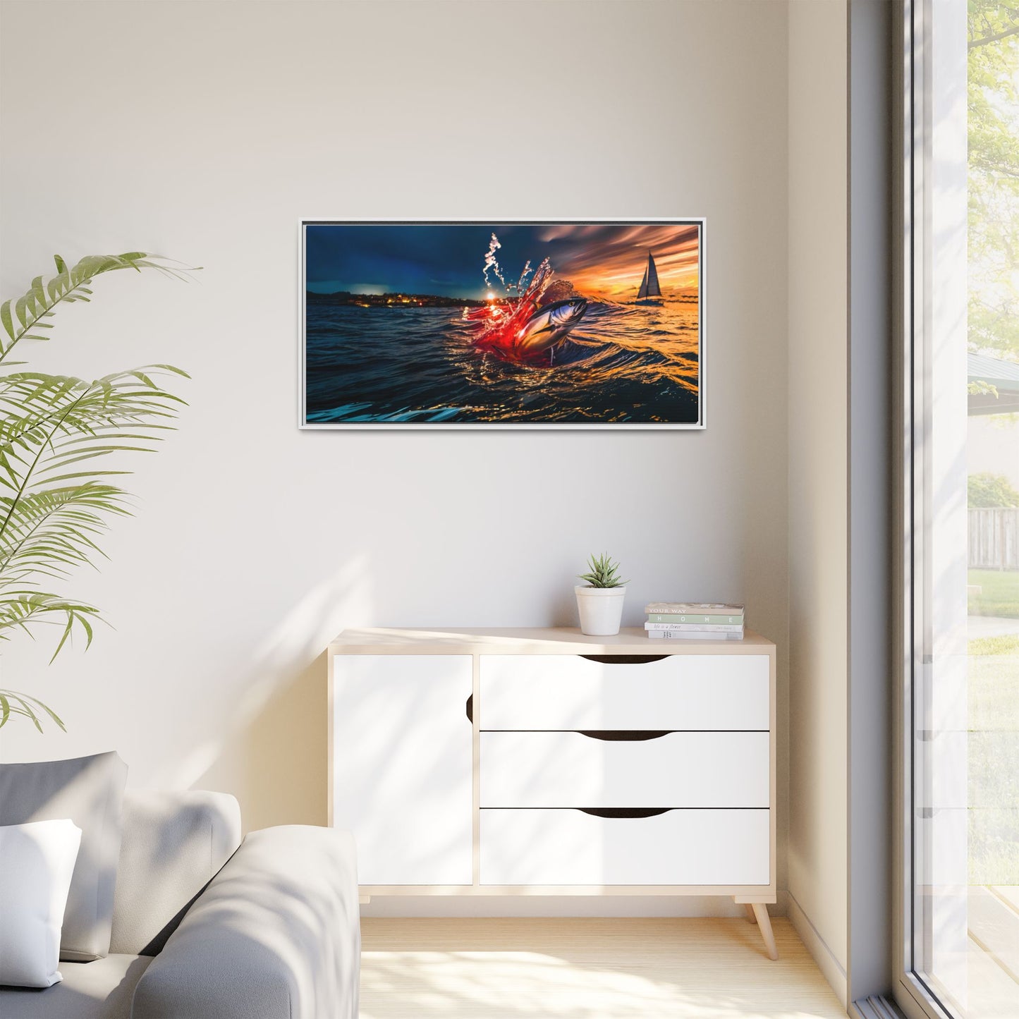 "The Leap" by Andrew McCarter - Ocean Canvas Art.