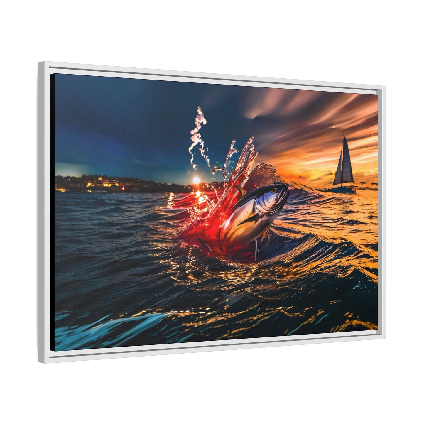 "The Leap" by Andrew McCarter - Ocean Canvas Art.