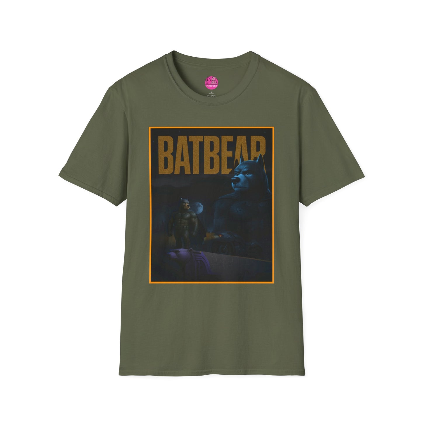 BATBEAR T-Shirt - Unisex Softstyle Tee for Bear Vigilantes and Cubs