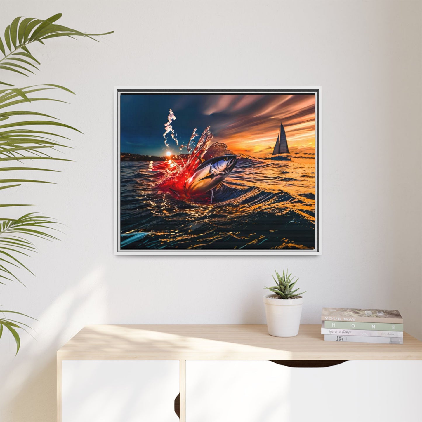 "The Leap" by Andrew McCarter - Ocean Canvas Art.
