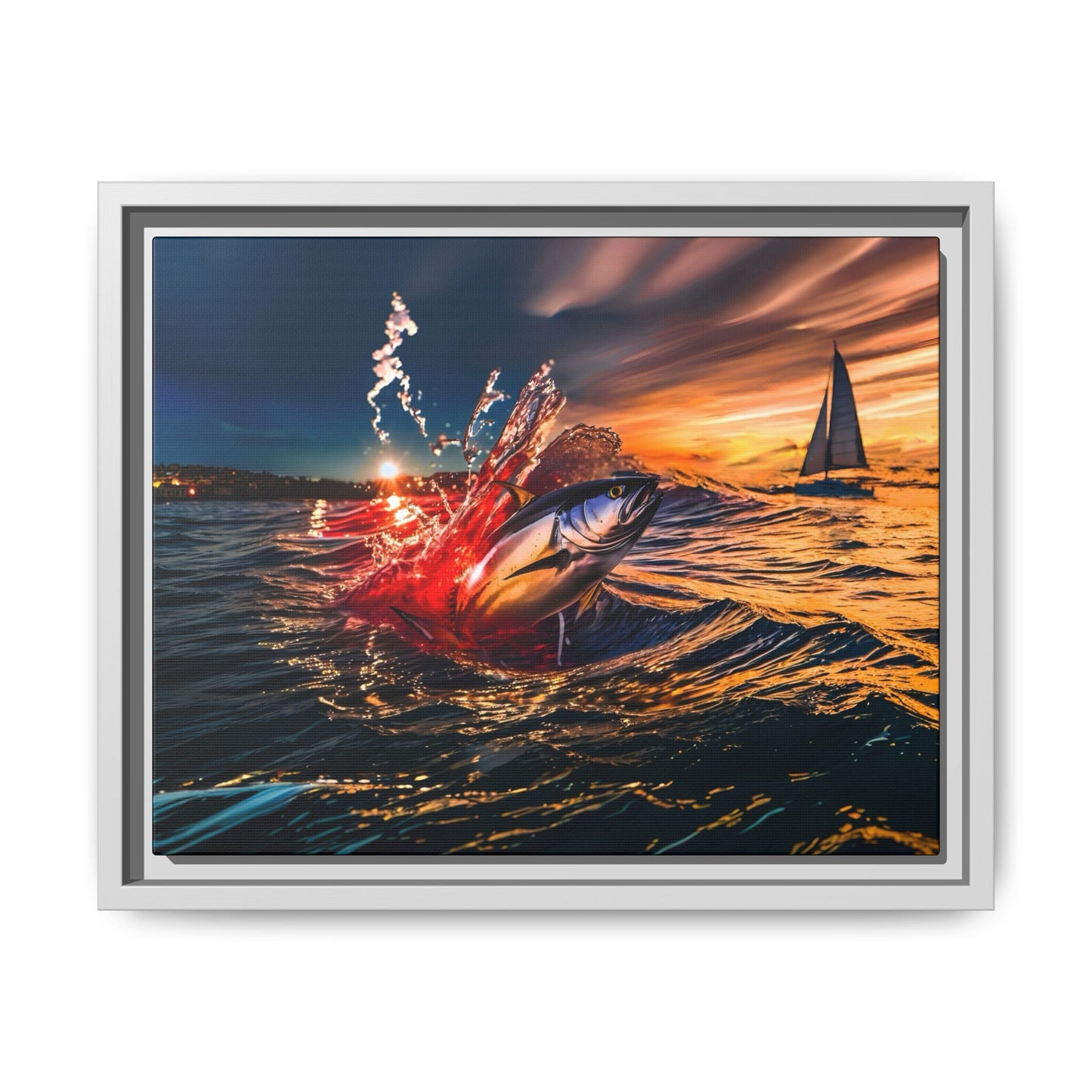 "The Leap" by Andrew McCarter - Ocean Canvas Art.