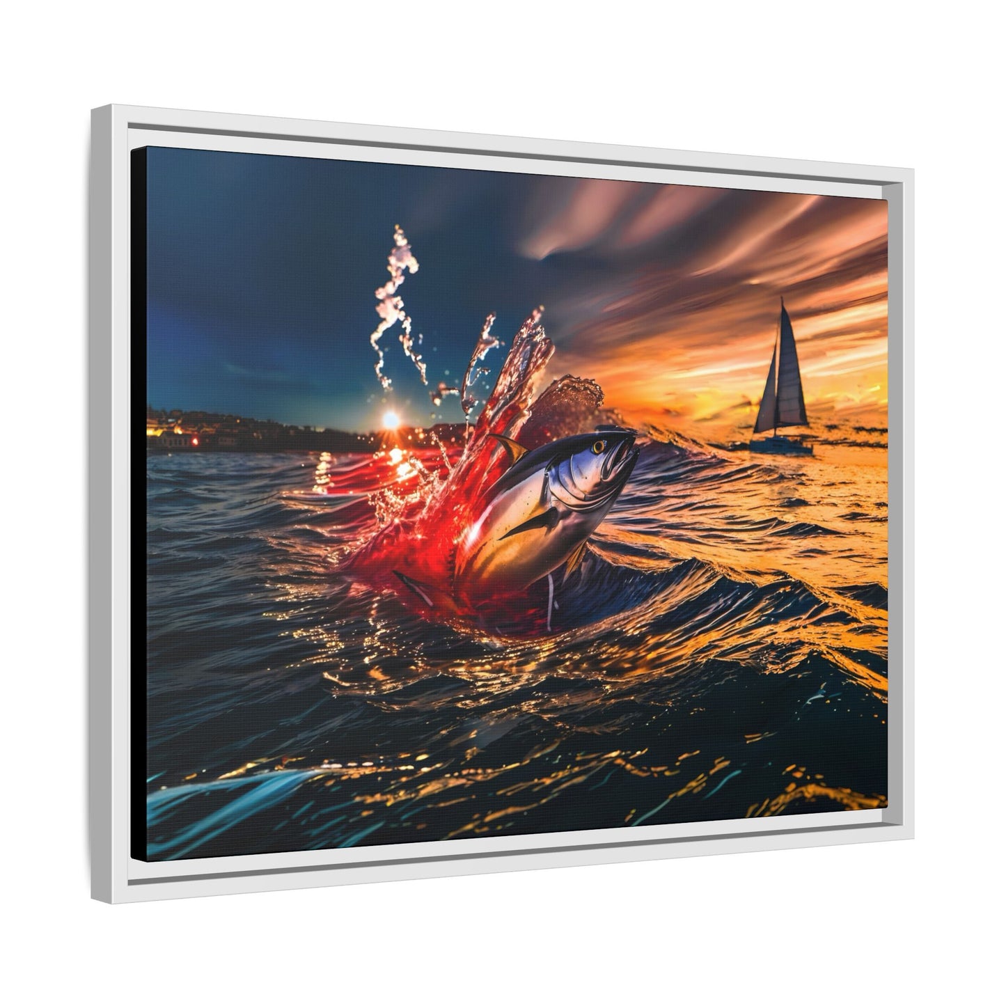 "The Leap" by Andrew McCarter - Ocean Canvas Art.