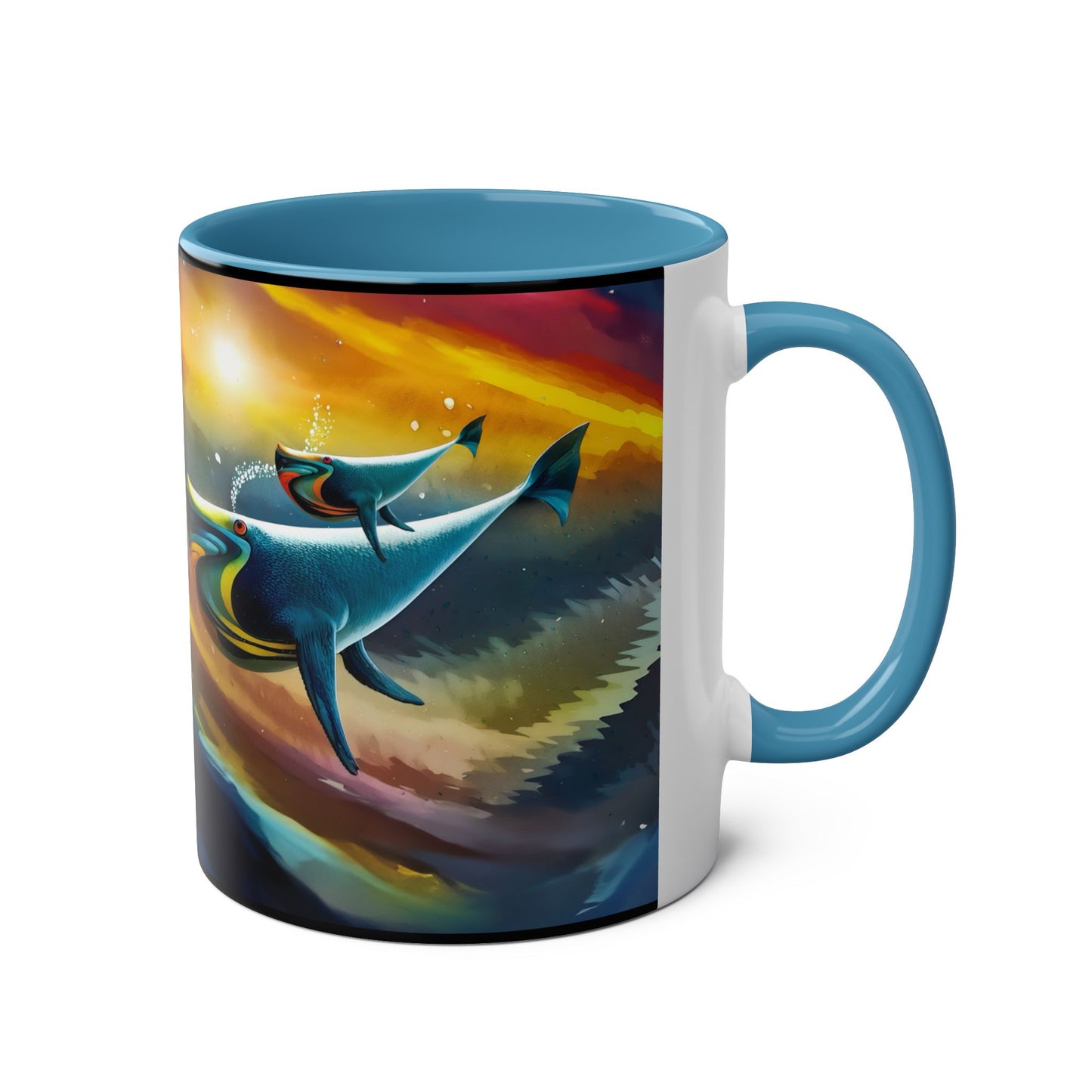 Celestial Whale Adventure Mug - Cosmic Whale Coffee Cup