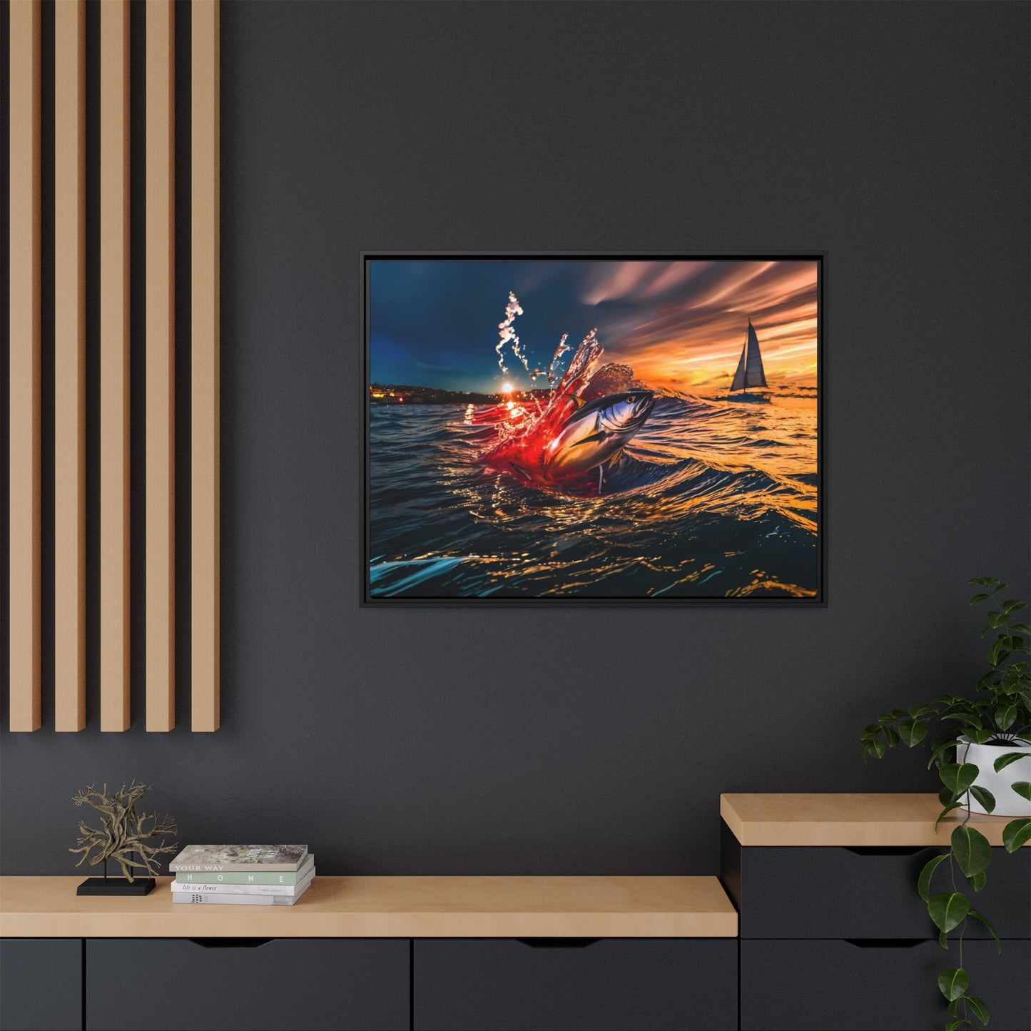 "The Leap" by Andrew McCarter - Ocean Canvas Art.