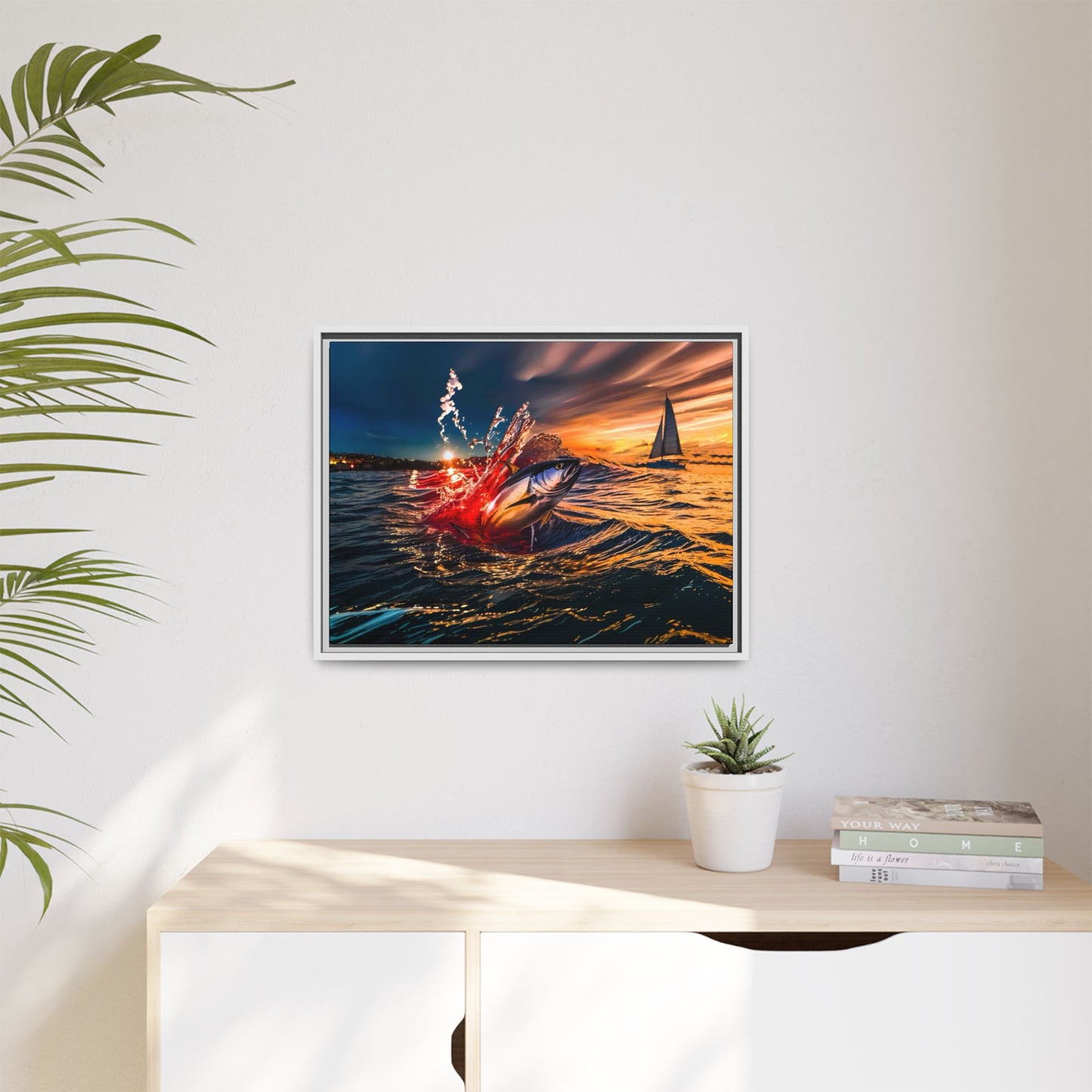 "The Leap" by Andrew McCarter - Ocean Canvas Art.