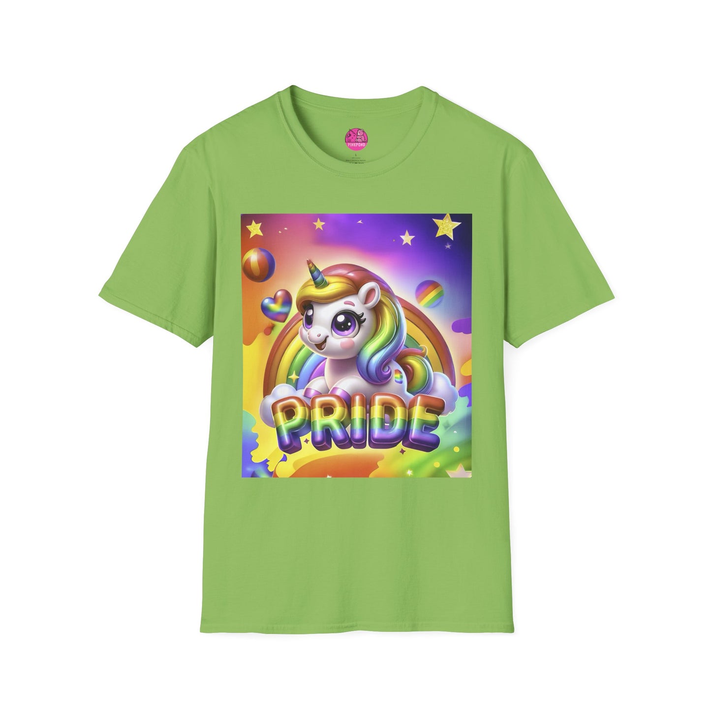 Rainbow Pride Unicorn T-Shirt – Wear Your Colors Loud and Proud! - Unisex Softstyle Tee