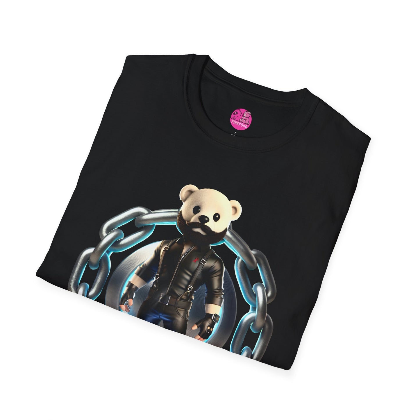 Hot Leather Cub Unisex Softstyle T-Shirt | Fierce and Fun Bear Tee with Leather-Clad Sass