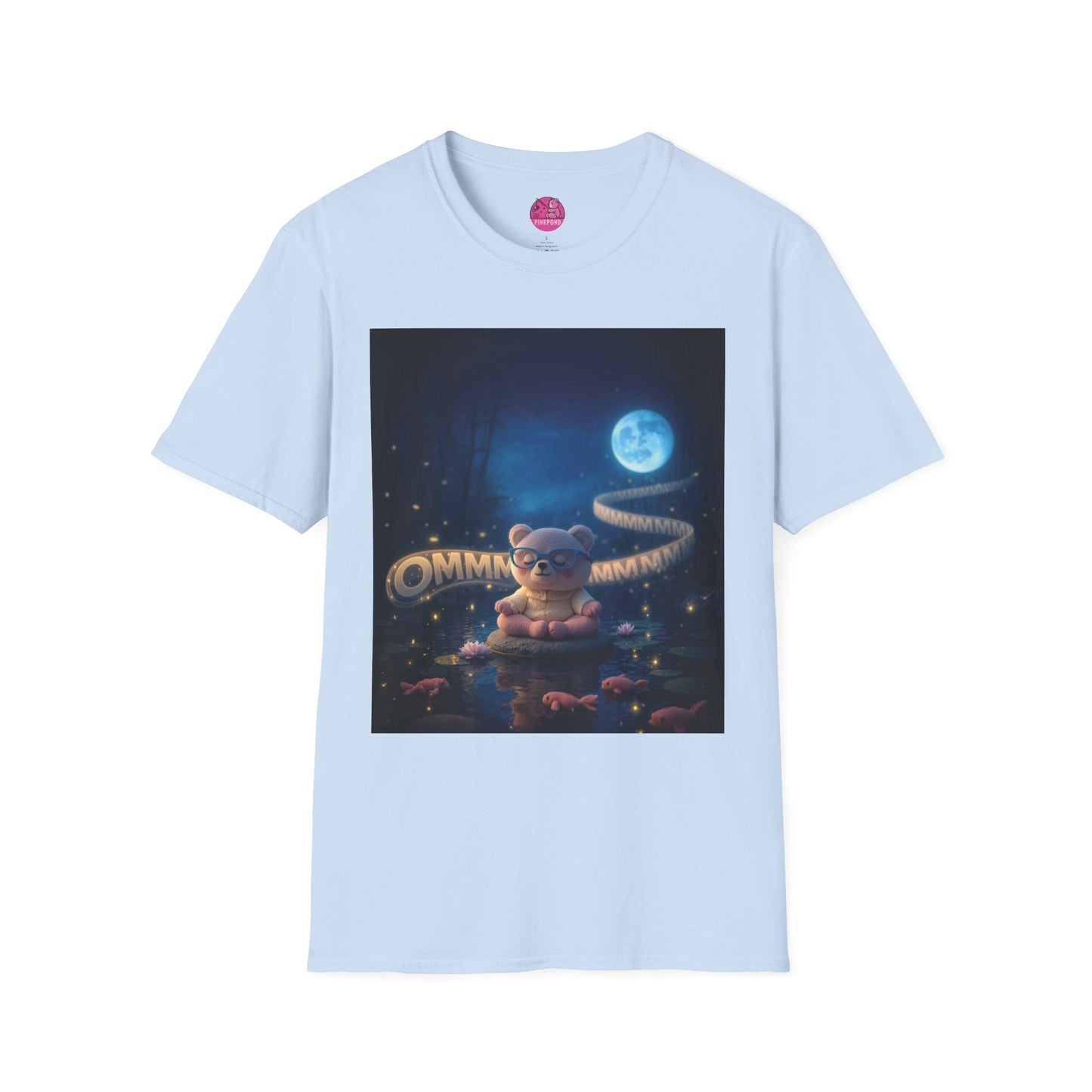 Meditating Bear Moonlit Tranquility T-Shirt