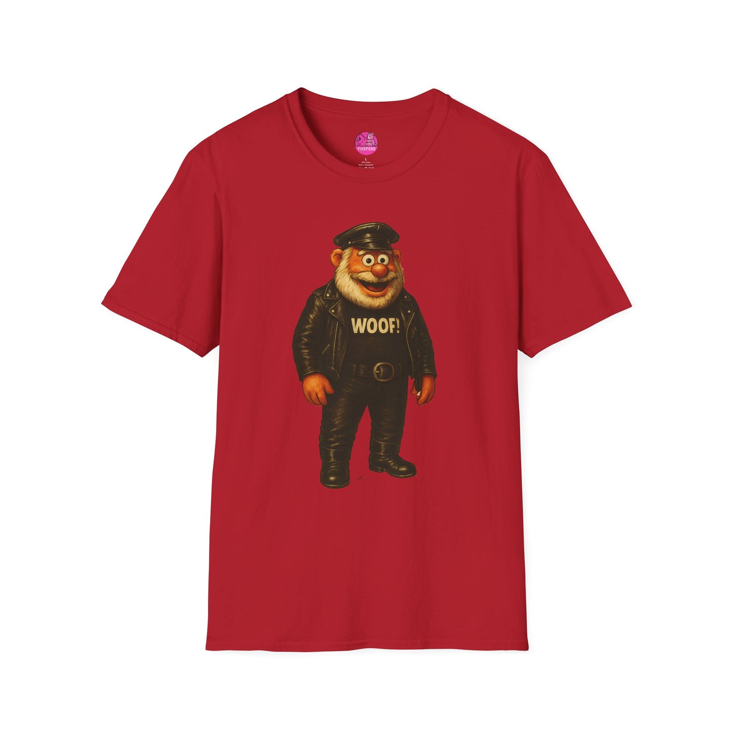 Unisex T-Shirt Leather Polar Bear Tee - WOOF Shirt Silver Beard Energy Pride Fashion