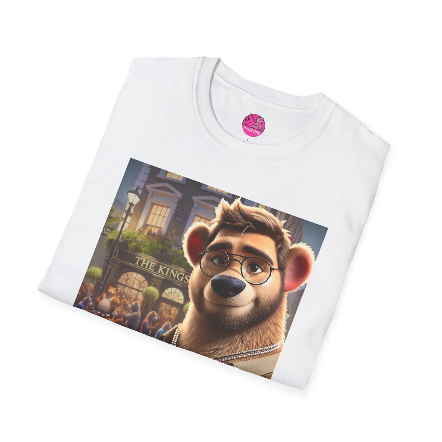 Bear T-Shirt - The King's Arms in Soho Design by PinkPond