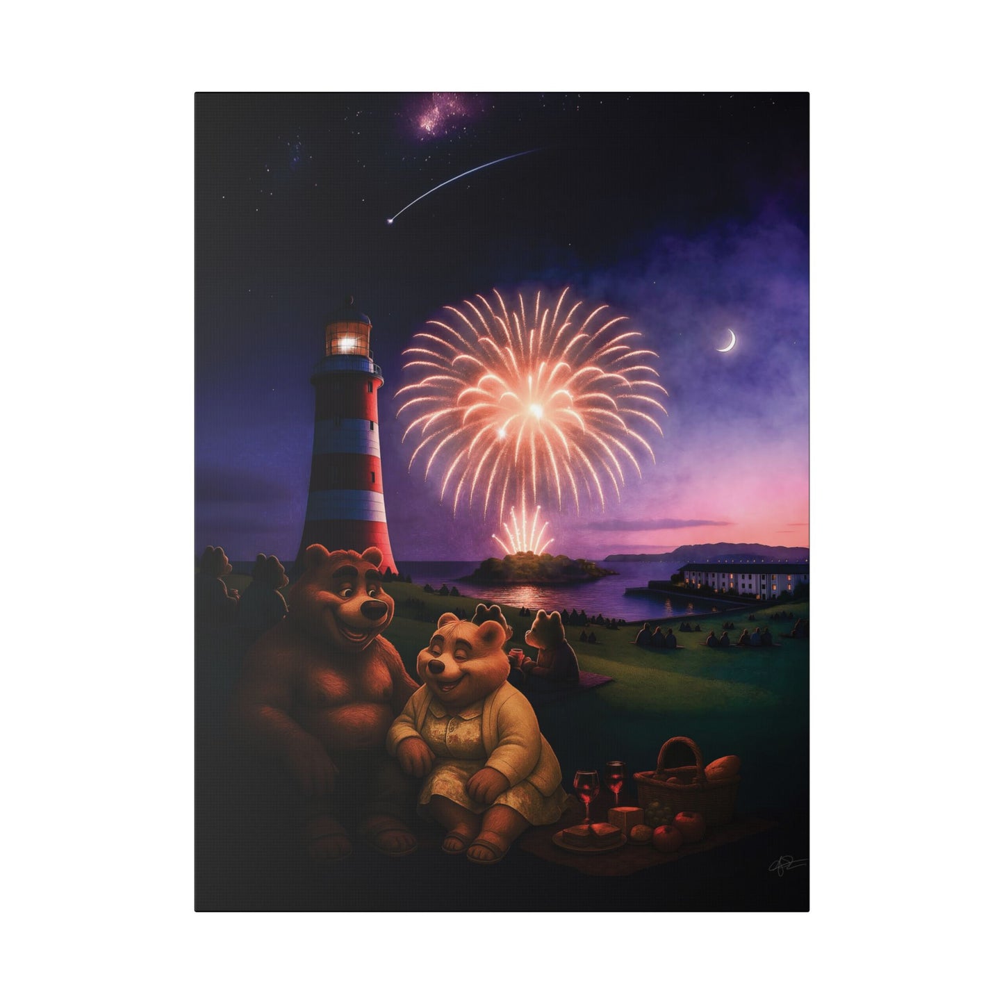 Art Canvas - The Firework Contest by Andrew McCarter