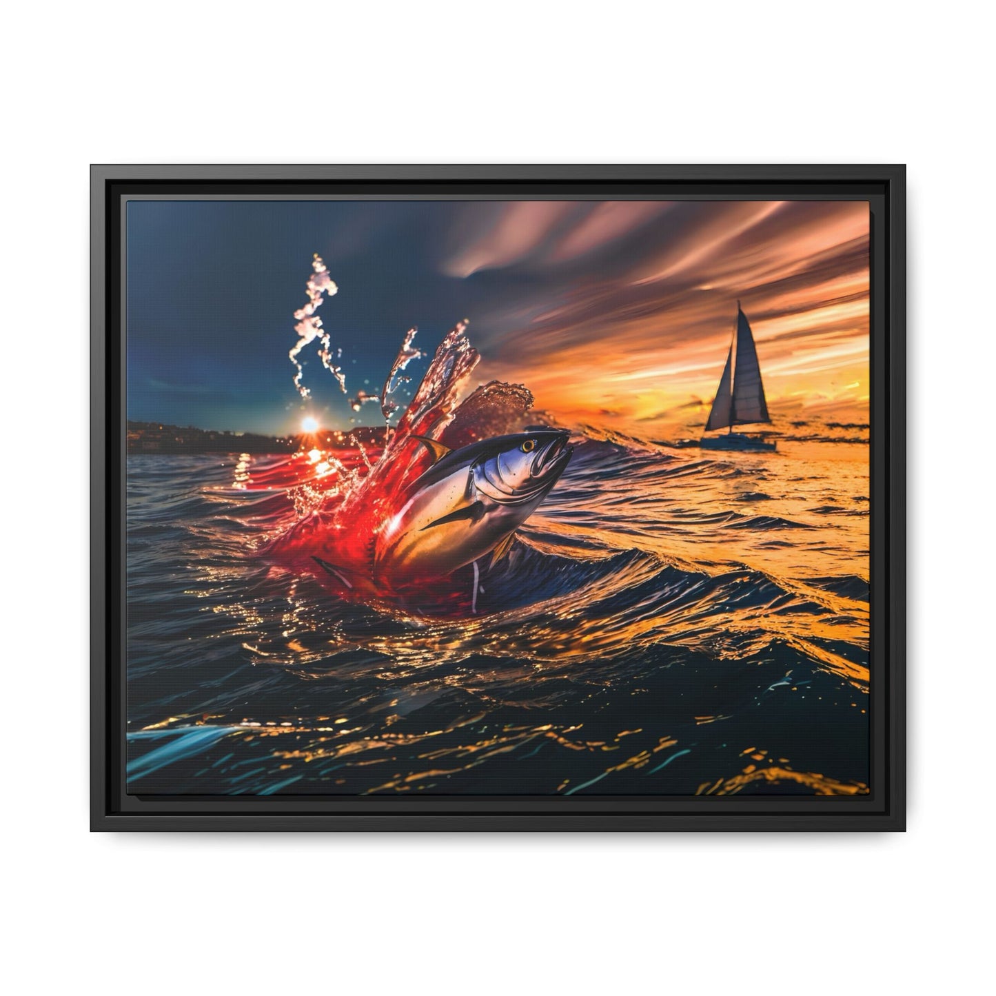 "The Leap" by Andrew McCarter - Ocean Canvas Art.