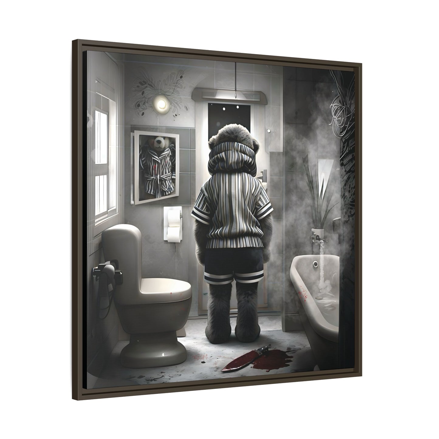 Canvas Art Print - The Untimely Demise of Benjamin Bear by Andrew McCarter, Dark Surreal Artwork