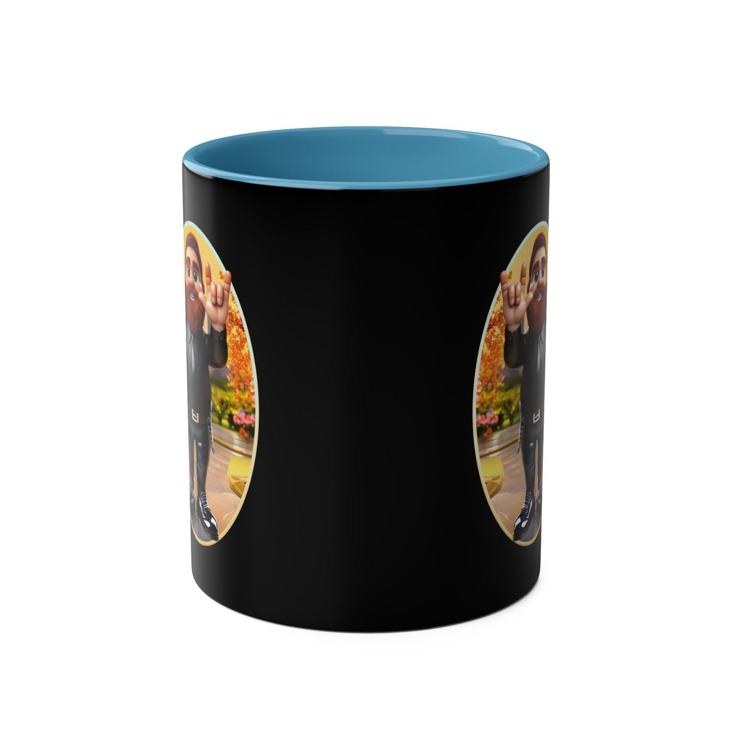 Lucky the Leather Bear - American Sign Language (ASL) Love Sign Inclusive Mug