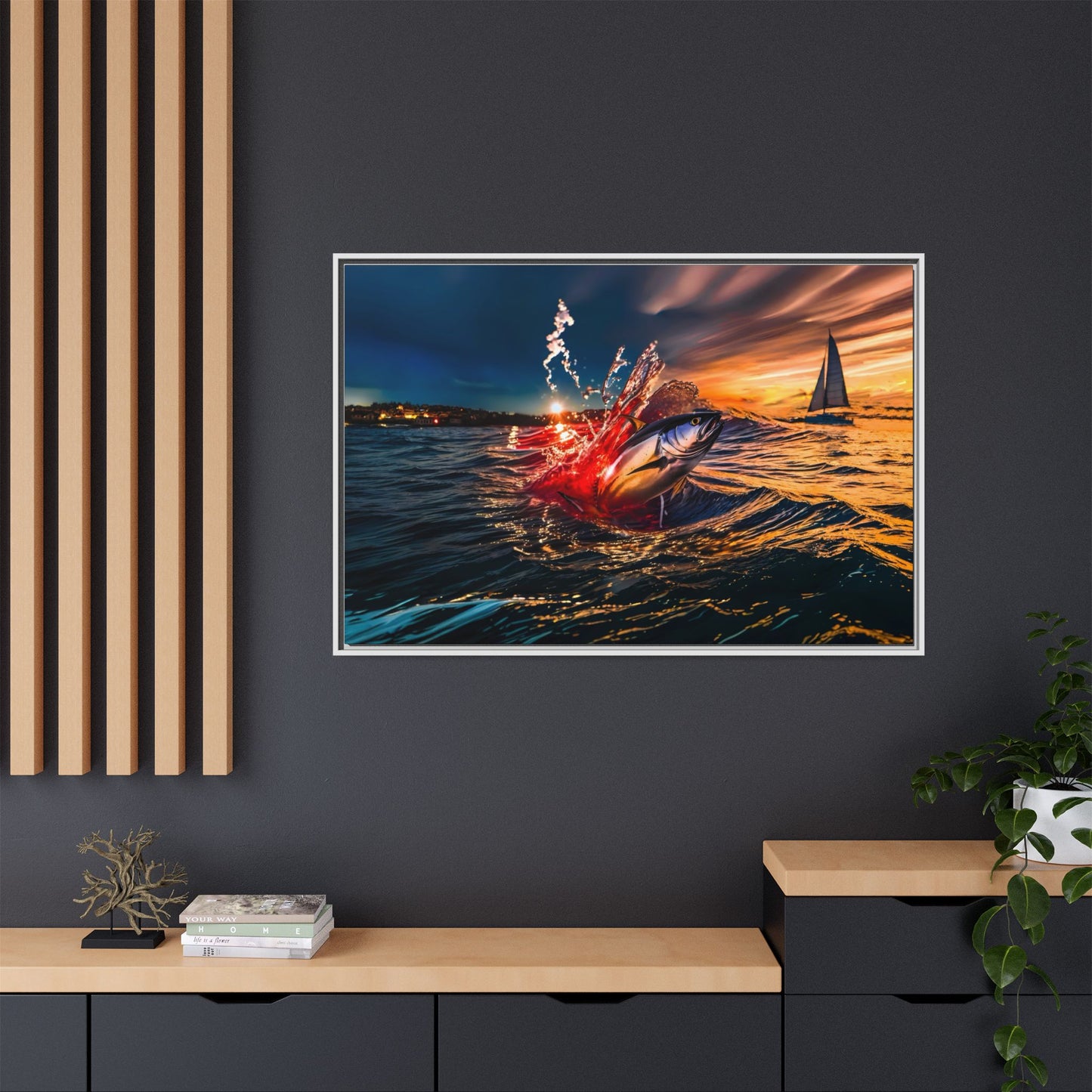 "The Leap" by Andrew McCarter - Ocean Canvas Art.